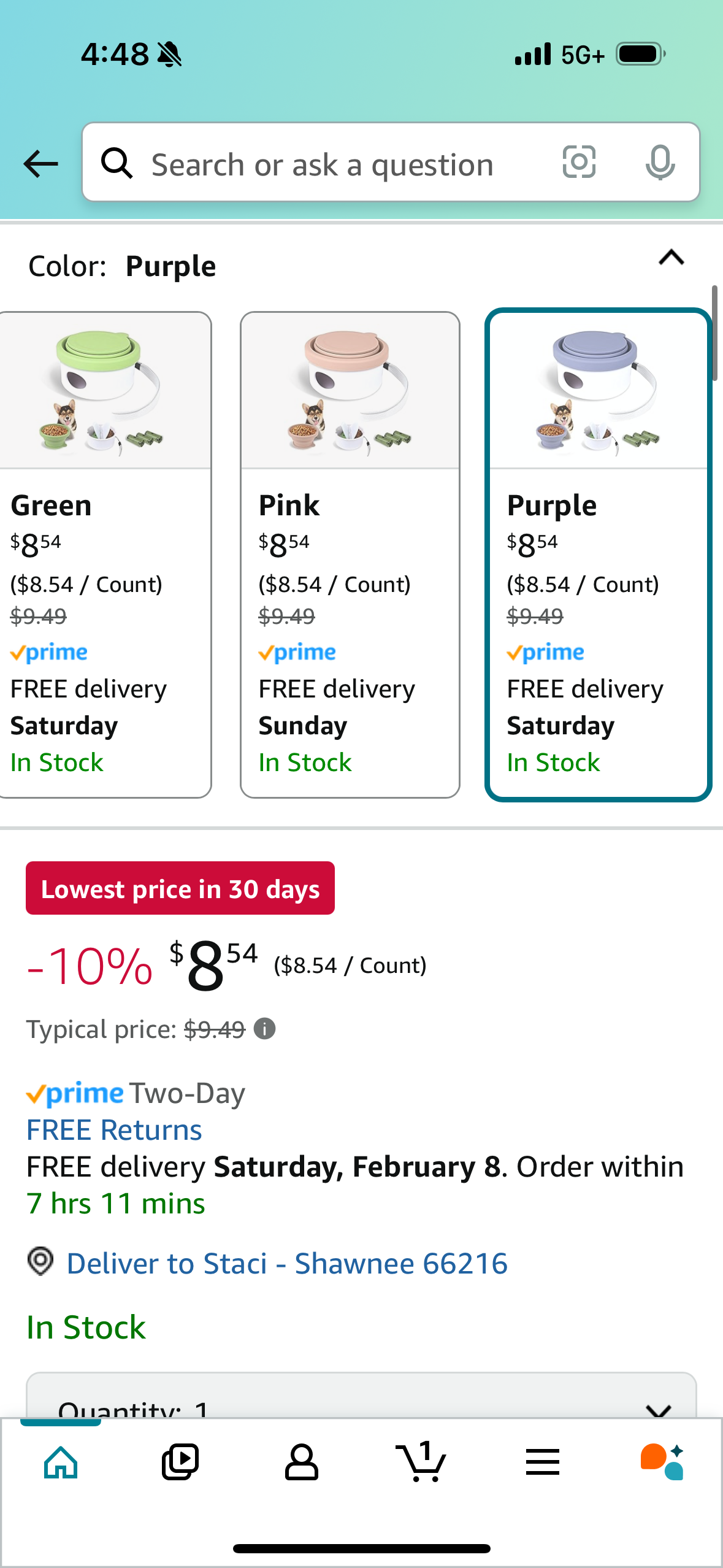 Collapsible Travel Dog Bowl with Lid *2 PACK, 3 in 1 Portable Silicone Dog Food and Water Bowl with 3 Poop Bags, Folding Pet Food Container for Puppy Cat Beach Camping Hiking Walks Essentials (Green+Purple)