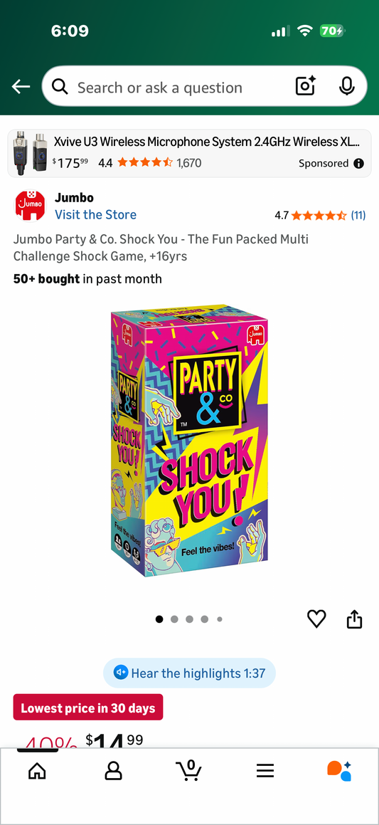 Jumbo Party & Co. Shock You - The Fun Packed Multi Challenge Shock Game, +16yrs
