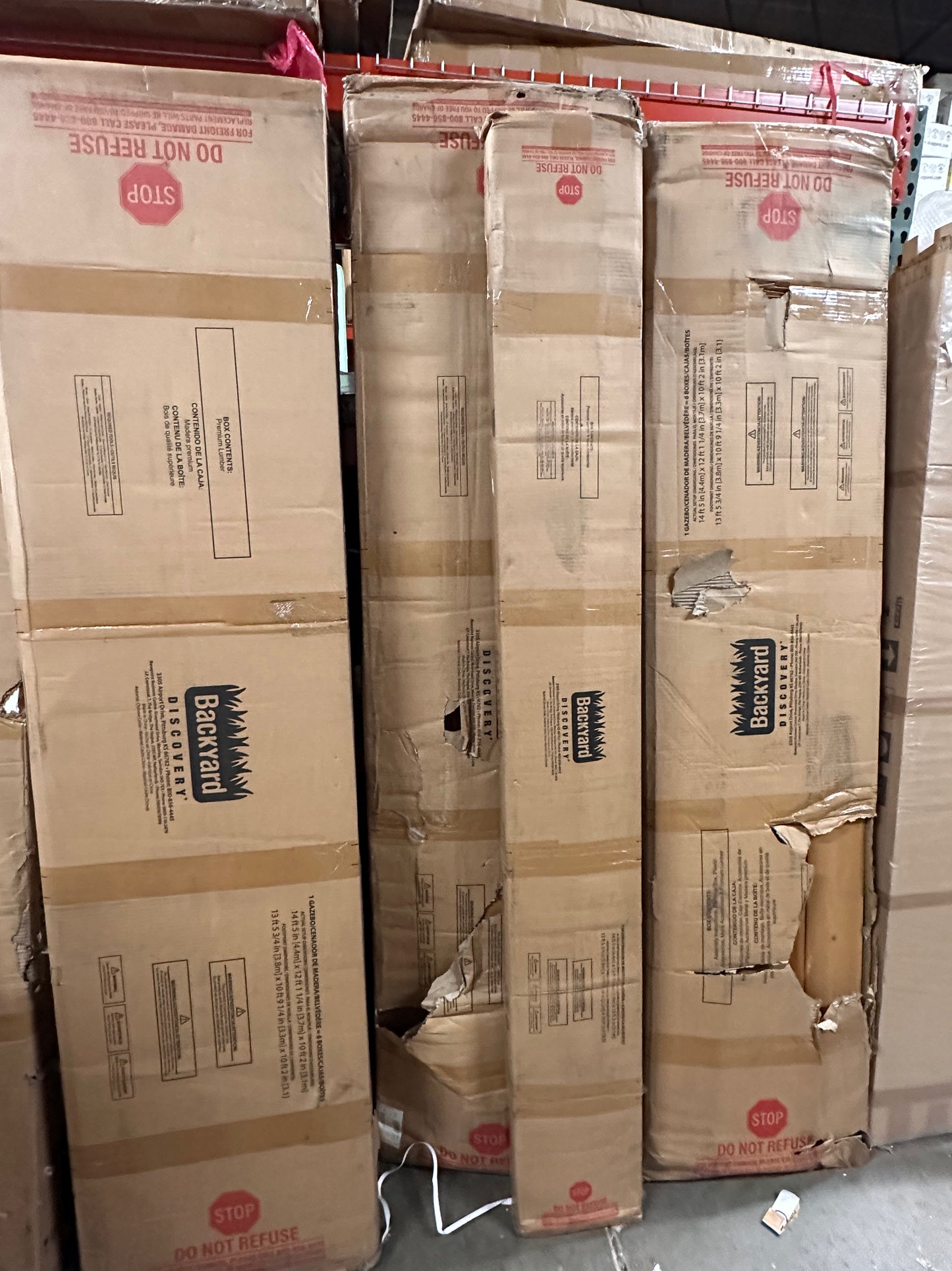 Backyard Discovery Norwood 14' x 12’ Cedar Wood Outdoor Gazebo Pavilion with Snow Support, Wind Resistance, Shade for Garden, Patio, Deck, Entertaining (G945)