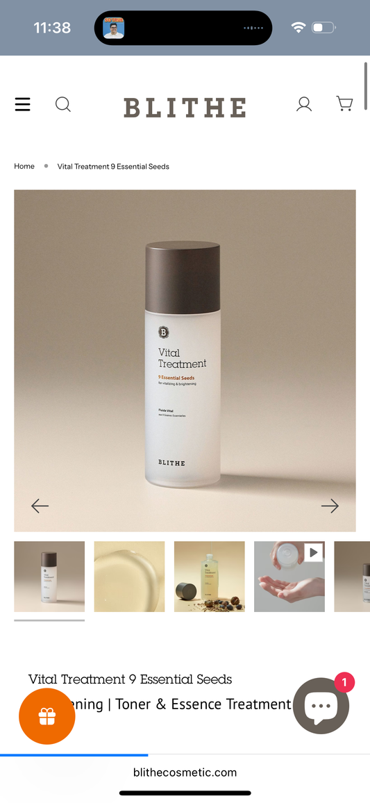 Blithe Vital Treatment 9 Essential Seeds Niacinamide Toner - Korean Skin Essence for Face, Clarifying Oily Skin Vitalizing & Dark Spots 5 Fl Oz