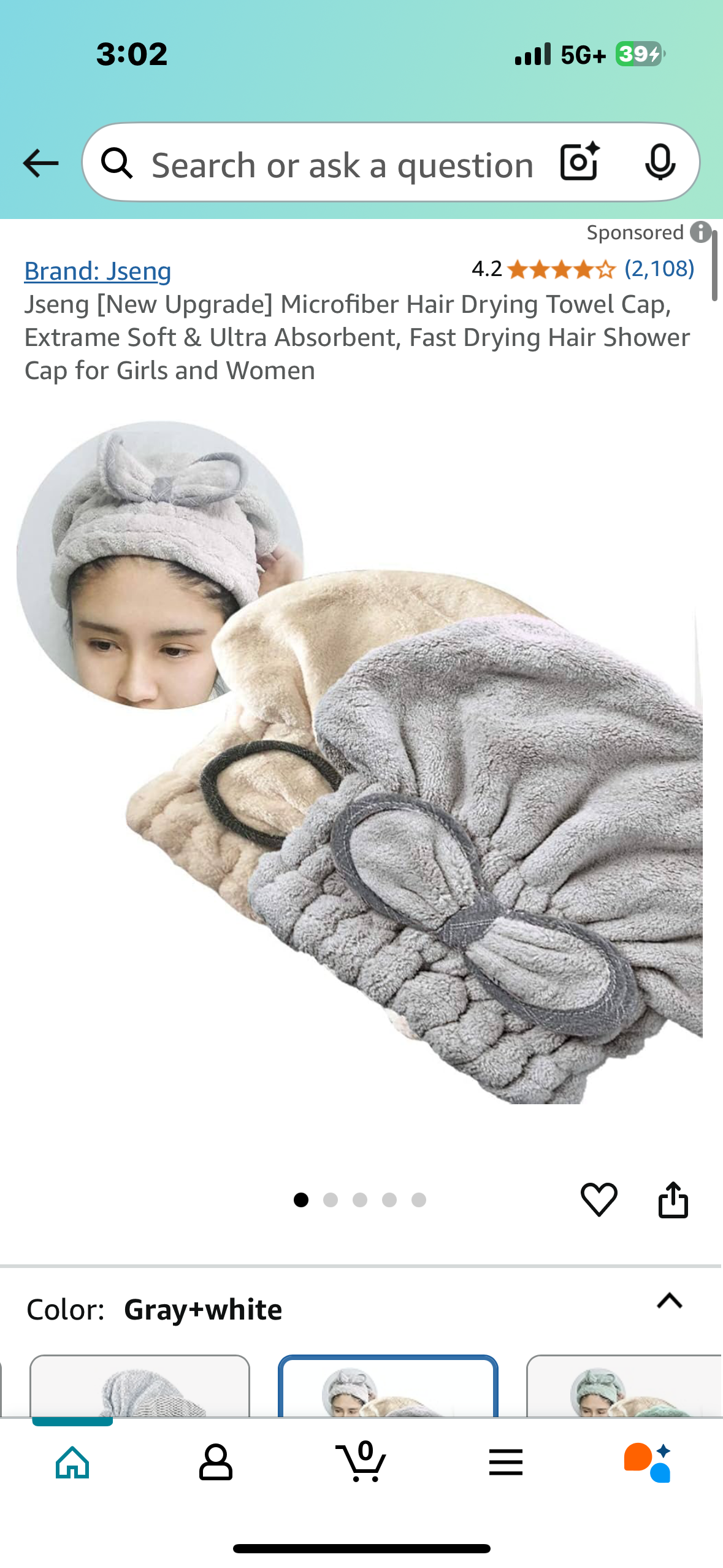 Microfiber Hair Drying Towel Caps, Soft & Ultra Absorbent, Fast Drying Hair Shower Cap for Girls and Women