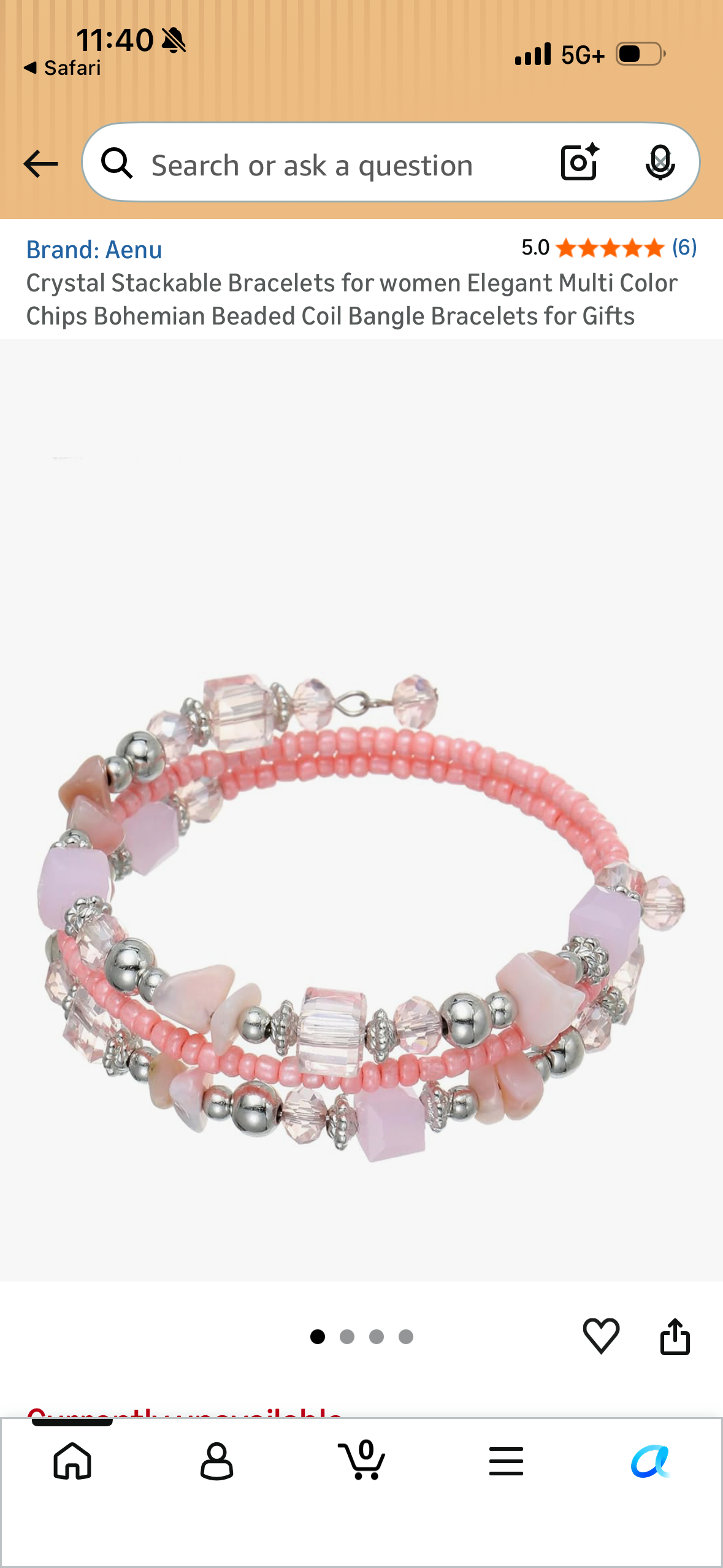 Crystal Stackable Bracelets for women Elegant Multi Color Chips Bohemian Beaded Coil Bangle Bracelets for Gifts