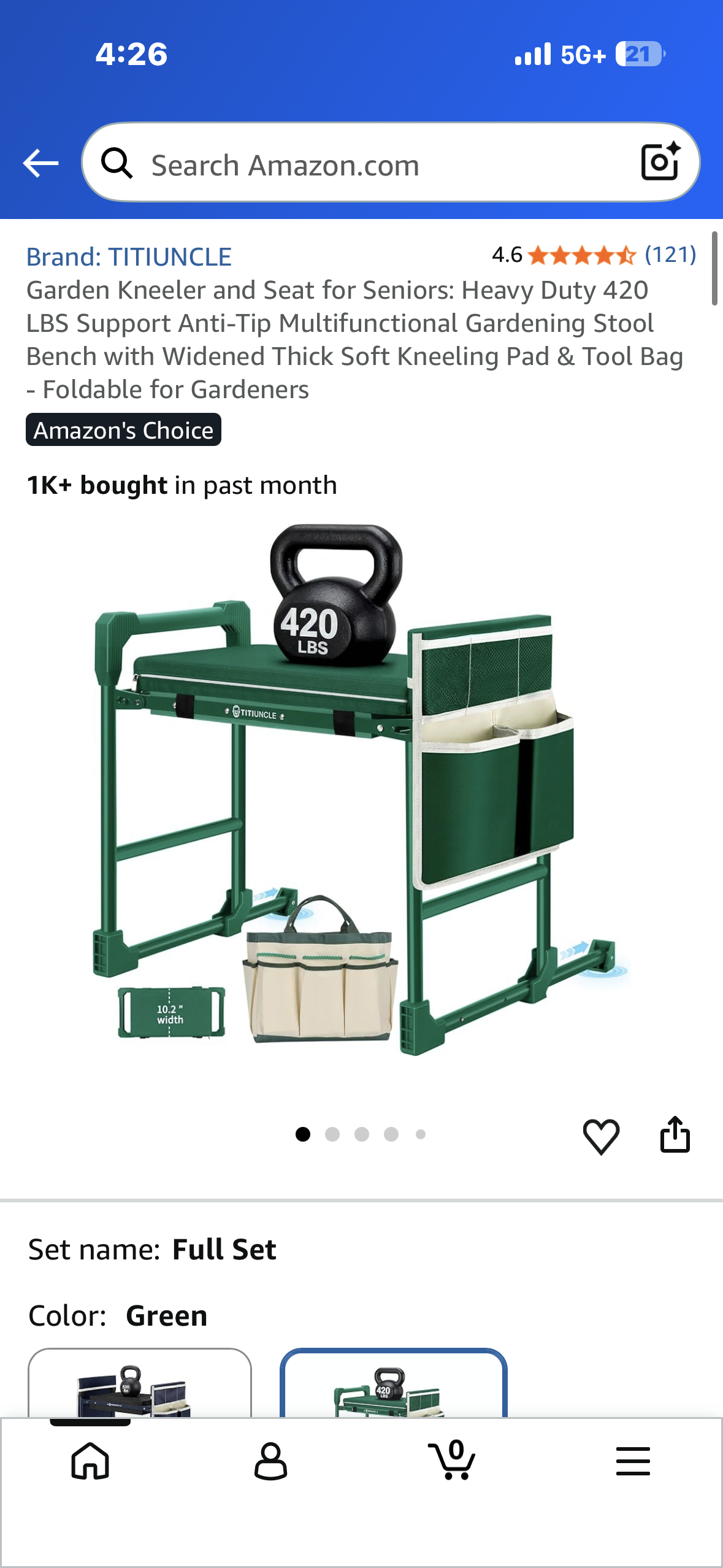 Garden Kneeler and Seat for Seniors: Heavy Duty 420 LBS Support Anti-Tip Multifunctional Gardening Stool Bench with Widened Thick Soft Kneeling Pad & Tool Bag - Foldable for Gardeners