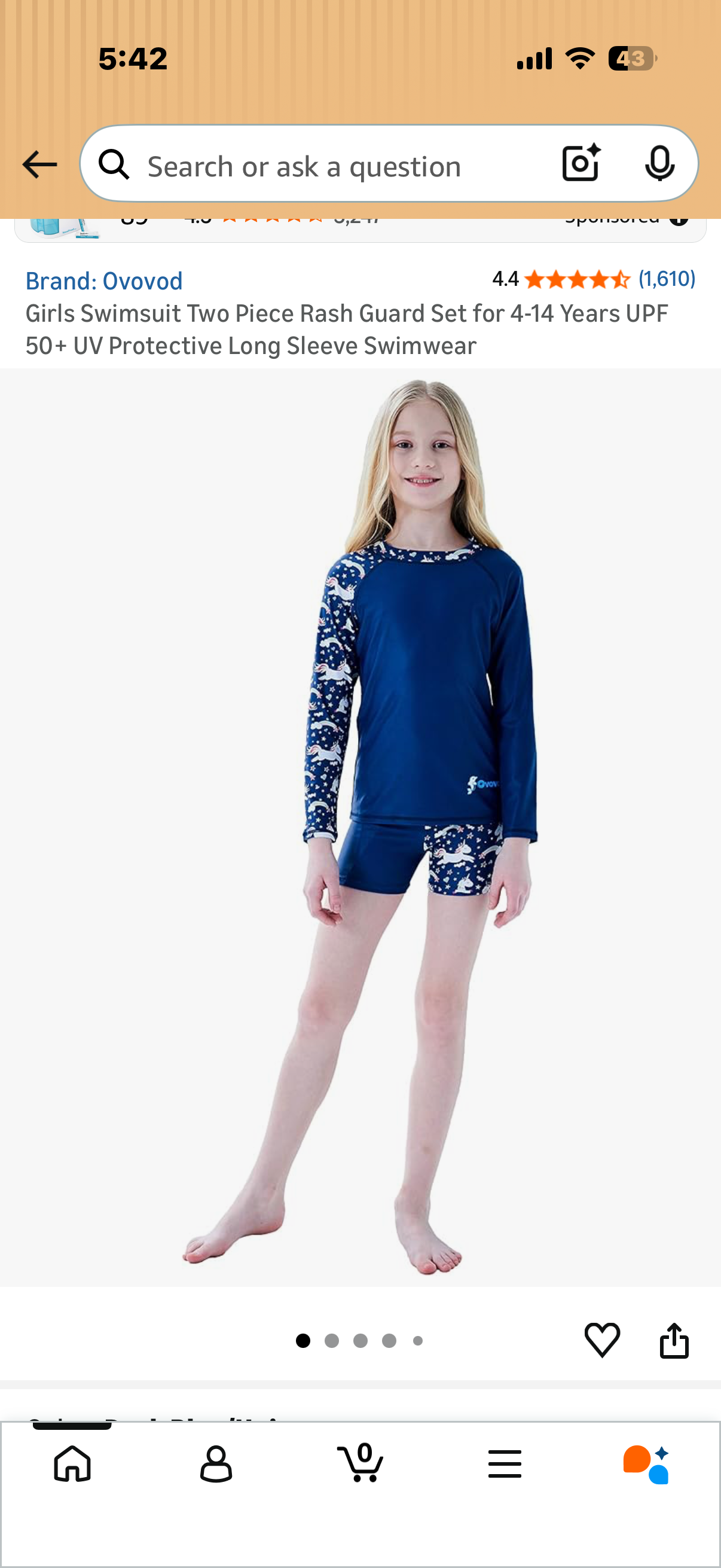Girls Swimsuit Two Piece Rash Guard Set UPF 50+ UV Protective Long Sleeve Swimwear ( Age 10-11)