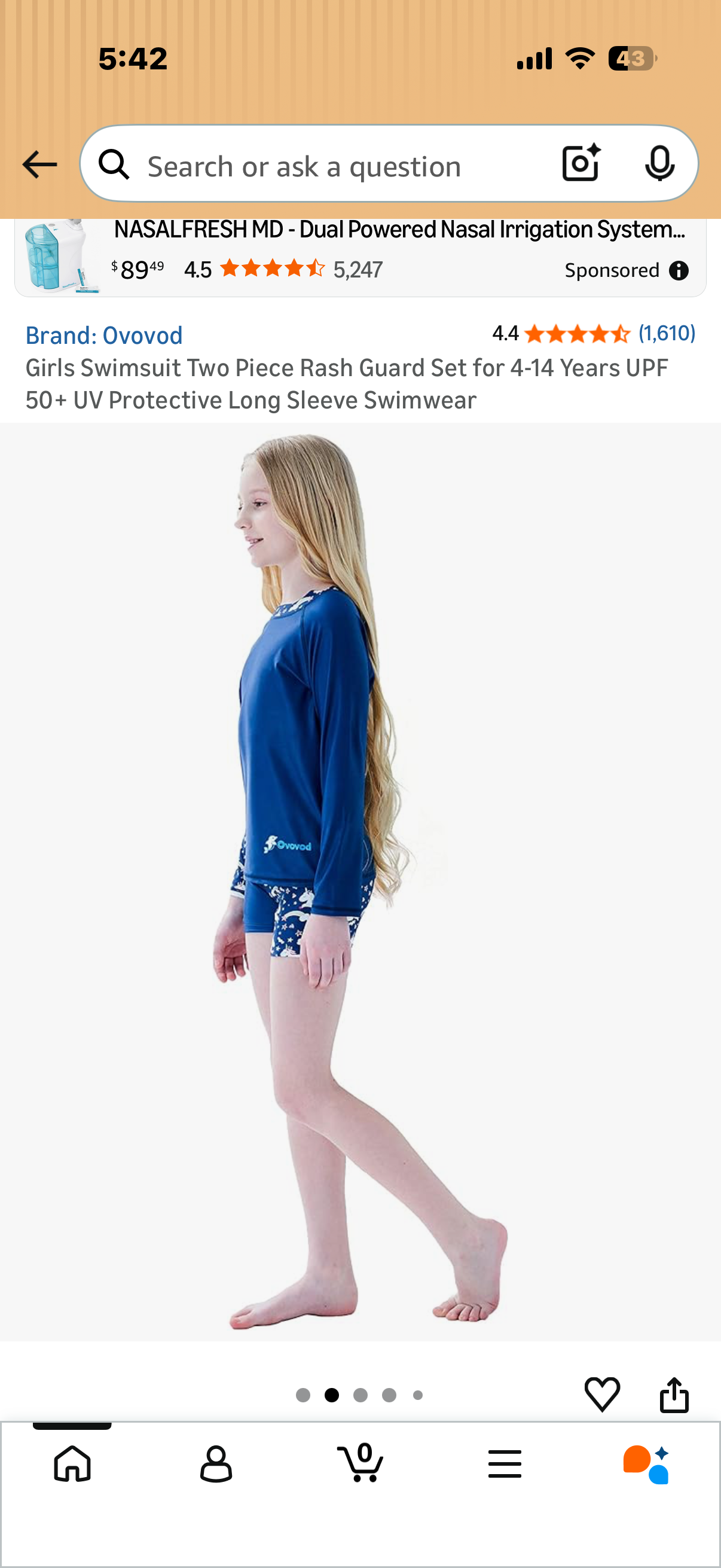 Girls Swimsuit Two Piece Rash Guard Set UPF 50+ UV Protective Long Sleeve Swimwear ( Age 10-11)