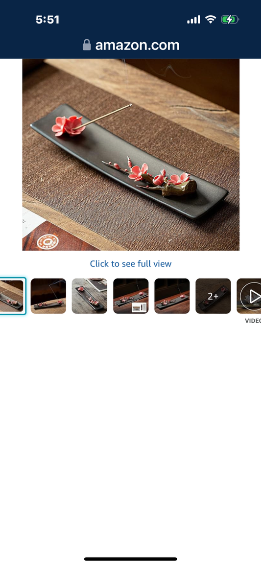 Incense Holder for Stick，Handmade Ceramic Orchid Incense Burner， Suitable for Decoration in Living Rooms, Bedrooms,Studies, Balconies, Offices, Lounges, Tea Rooms (DLXL014)