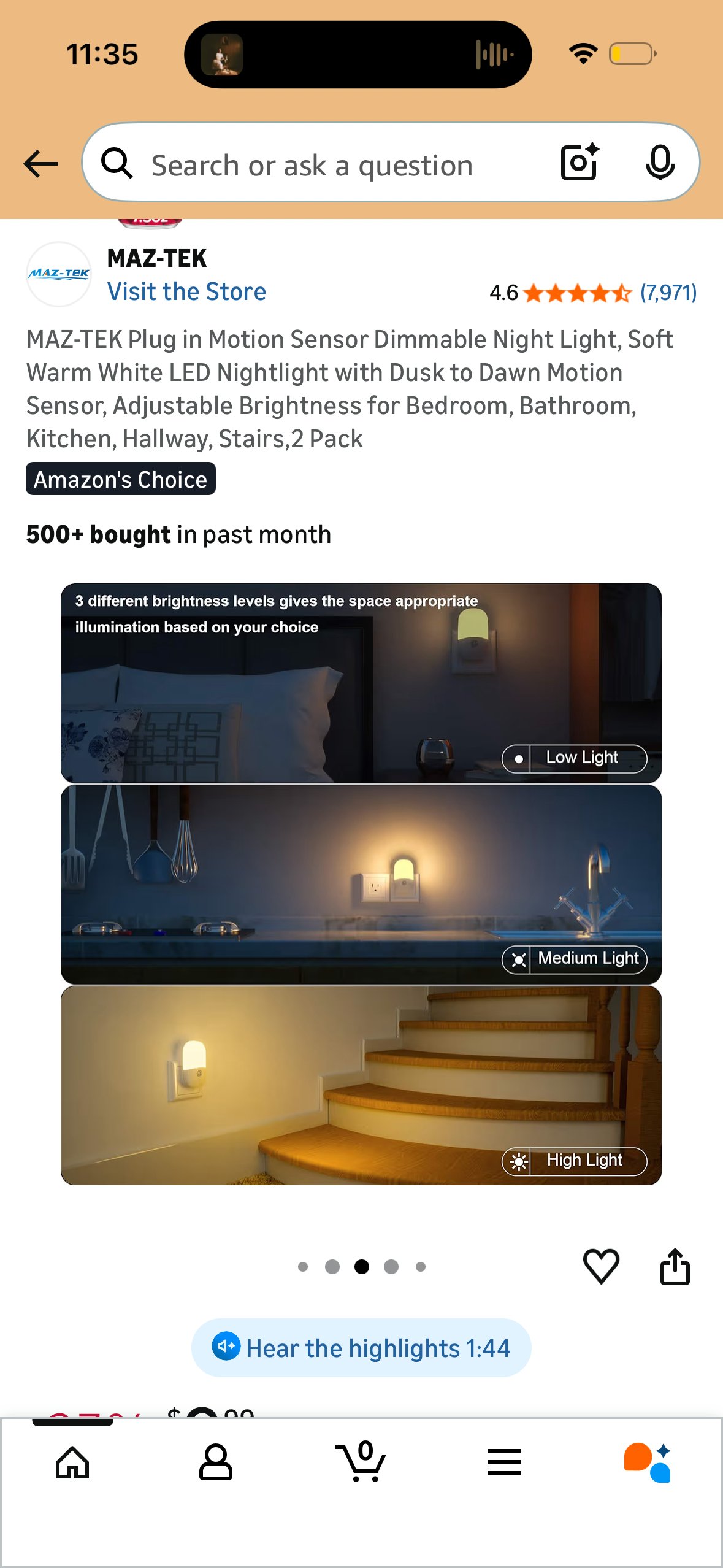 Night Lights Plug into Wall, LED Dimmable Night Light with Auto Dusk to Dawn Sensor, Soft Warm White 3000K Automatic Night Light for Kid, Hallway,Bedroom, Kids Room, Kitchen, Stairway [2 Pack] NJ