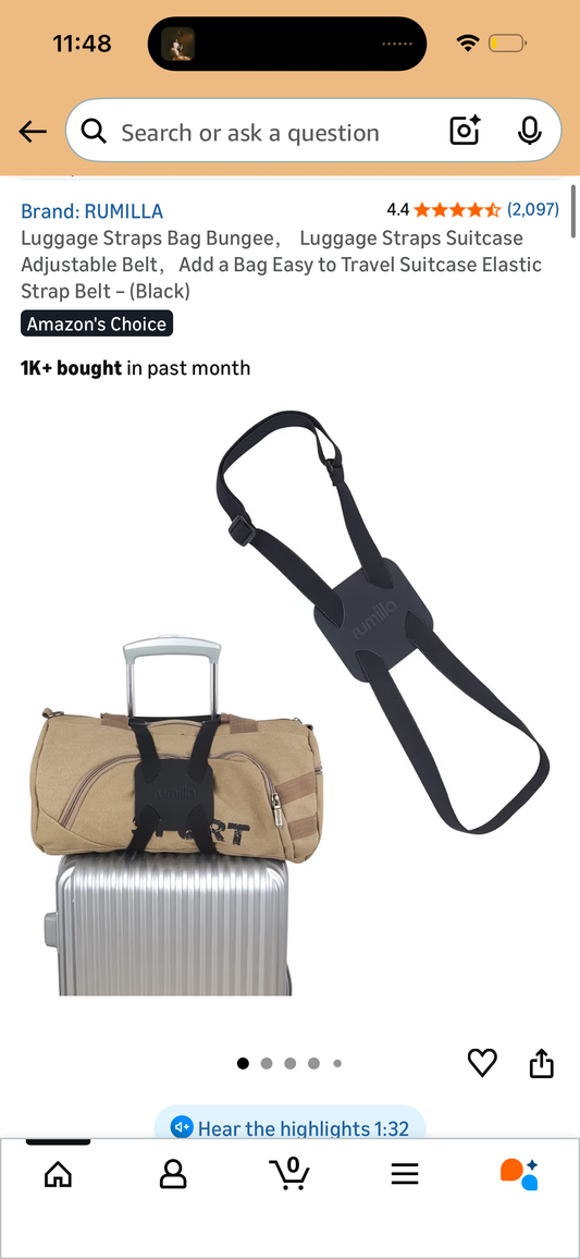 Luggage Straps Bag Bungee， Luggage Straps Suitcase Adjustable Belt，Add a Bag Easy to Travel Suitcase Elastic Strap Belt – (Black)
