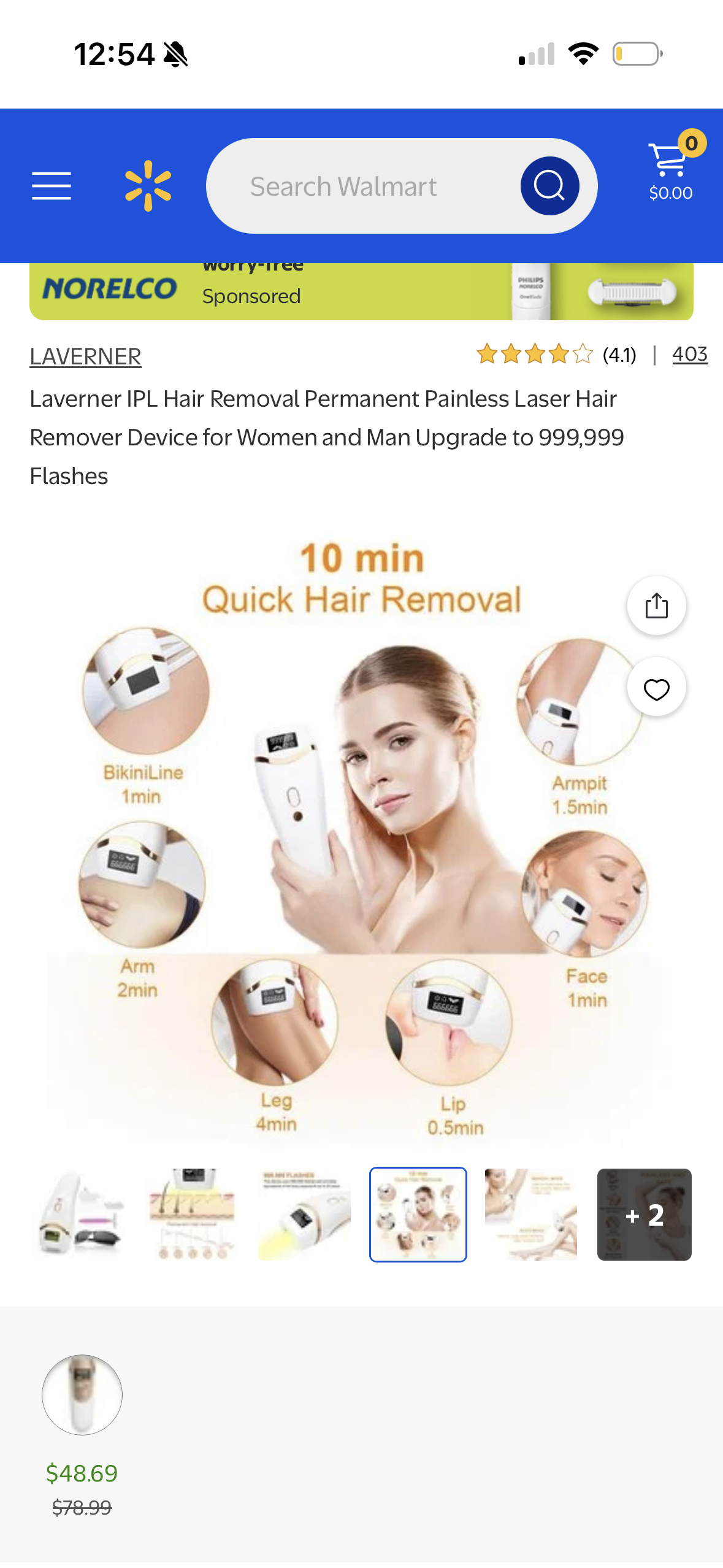 Laverner IPL Hair Removal Permanent Painless Laser Hair Remover Device for Women and Man Upgrade to 999,999 Flashes