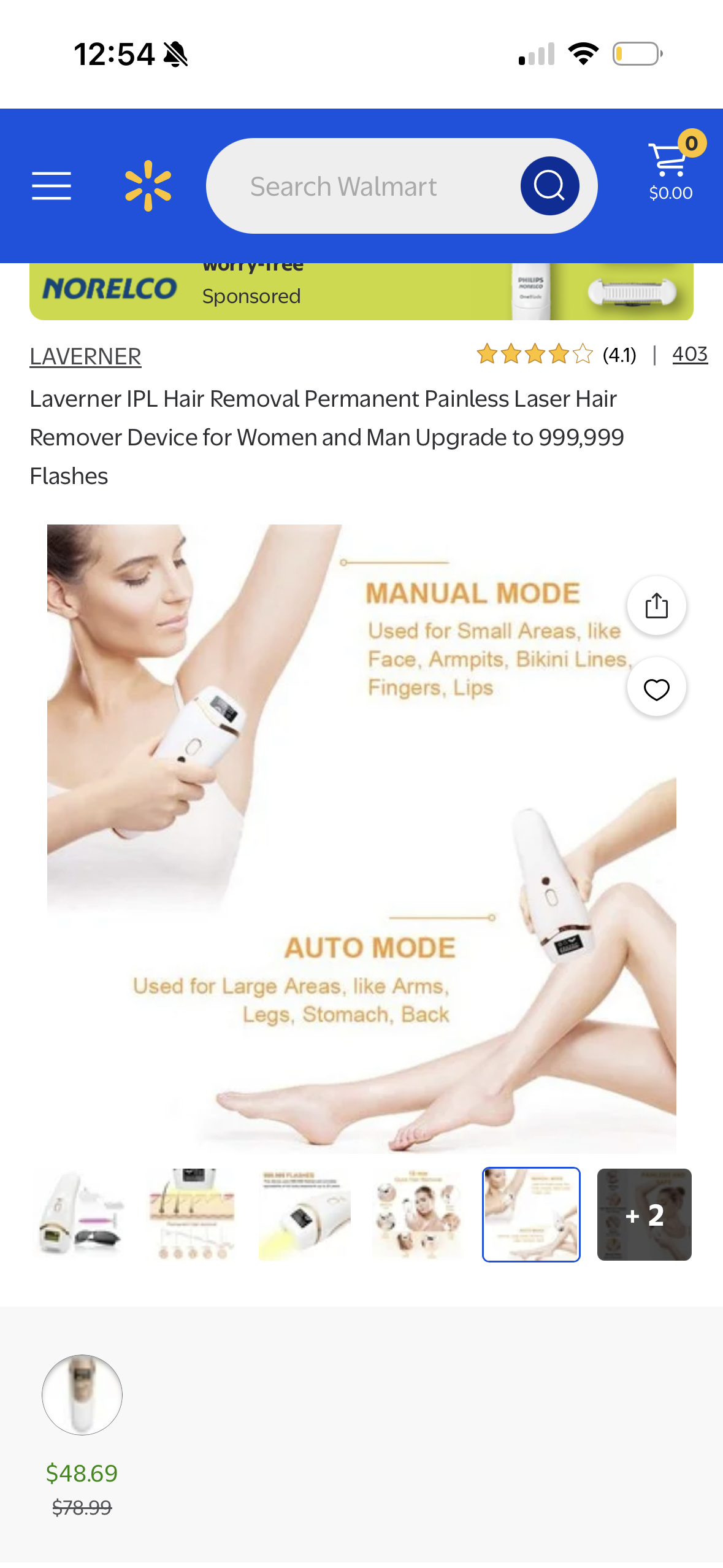 Laverner IPL Hair Removal Permanent Painless Laser Hair Remover Device for Women and Man Upgrade to 999,999 Flashes