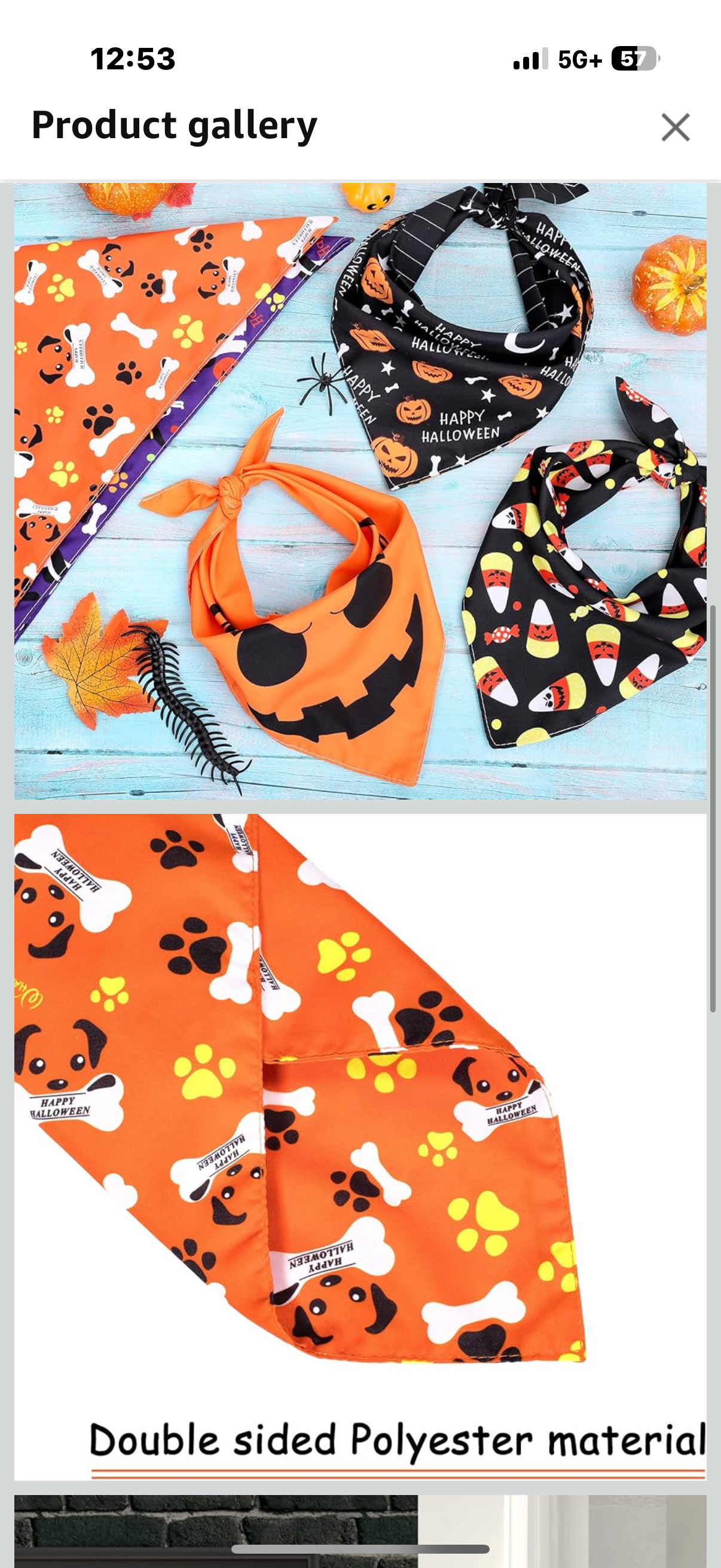 9 pack Halloween Dog Bandanas, Triangle Pet Medium Size