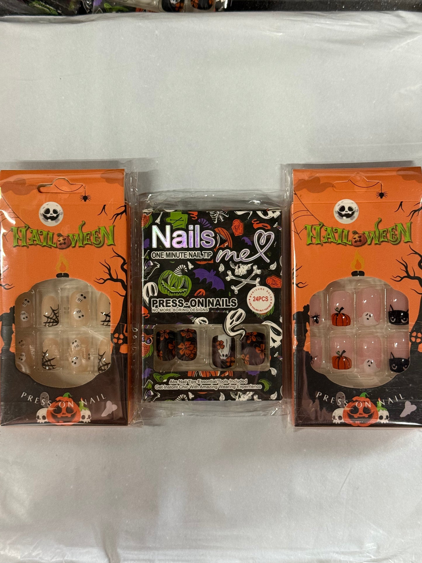 Set of 3 packages Halloween Nails 24 pc