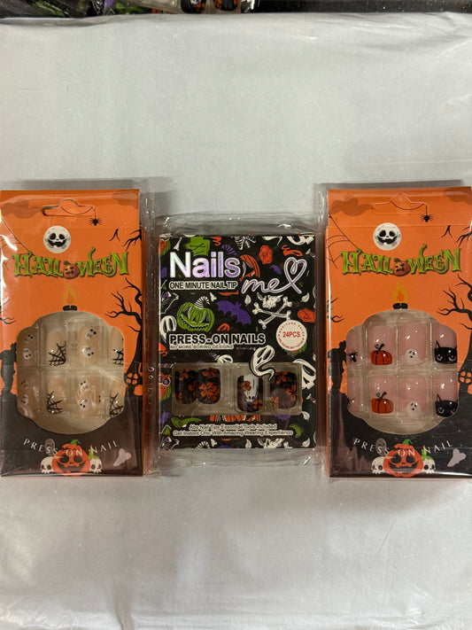 Set of 3 packages Halloween Nails 24 pc