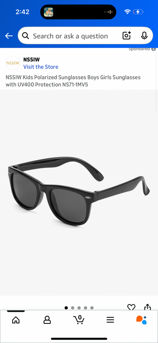 NSSIW Kids Polarized Sunglasses Boys Girls Sunglasses with UV400 Protection (Age 3-6)