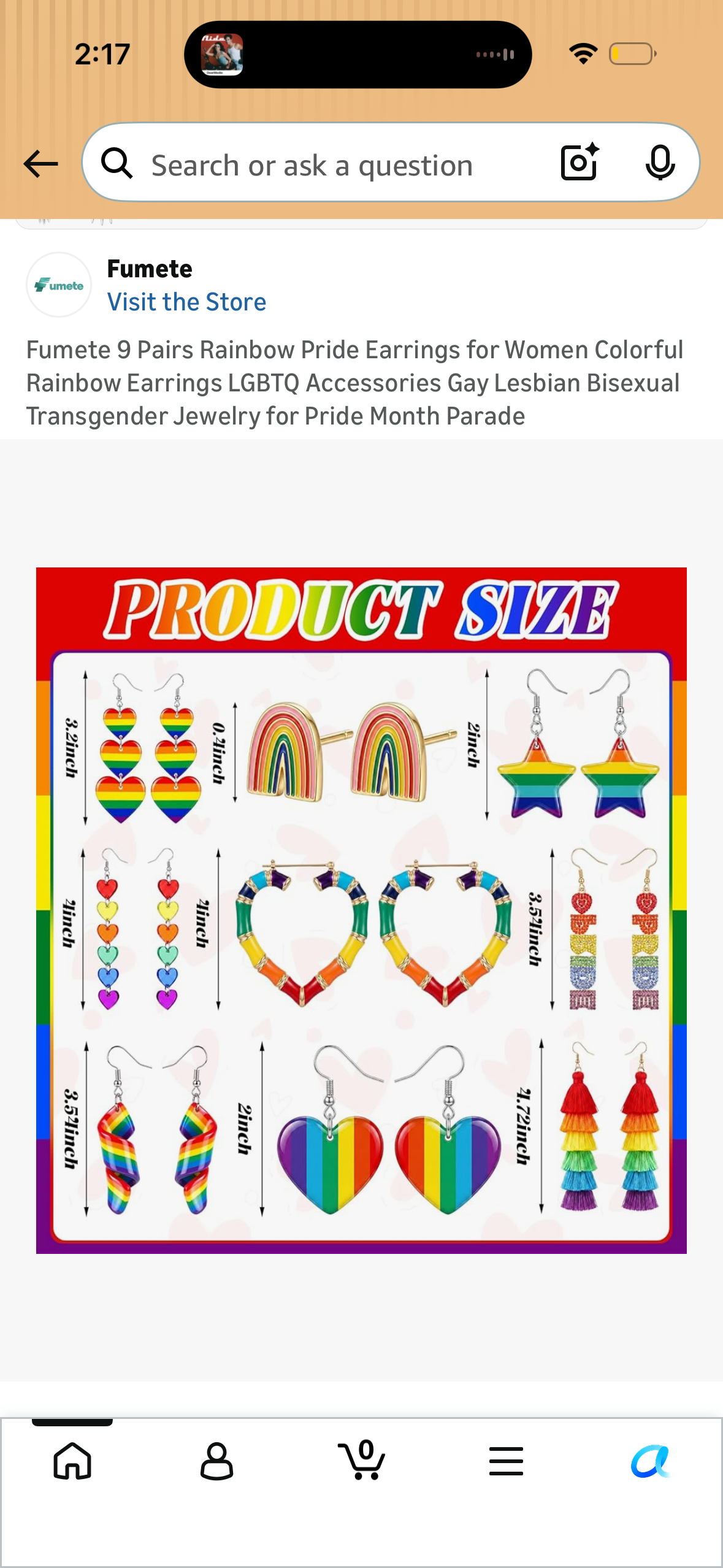Fumete 9 Pairs Rainbow Pride Earrings for Women Colorful Rainbow Earrings LGBTQ Accessories Gay Lesbian Bisexual Transgender Jewelry for Pride Month Parade