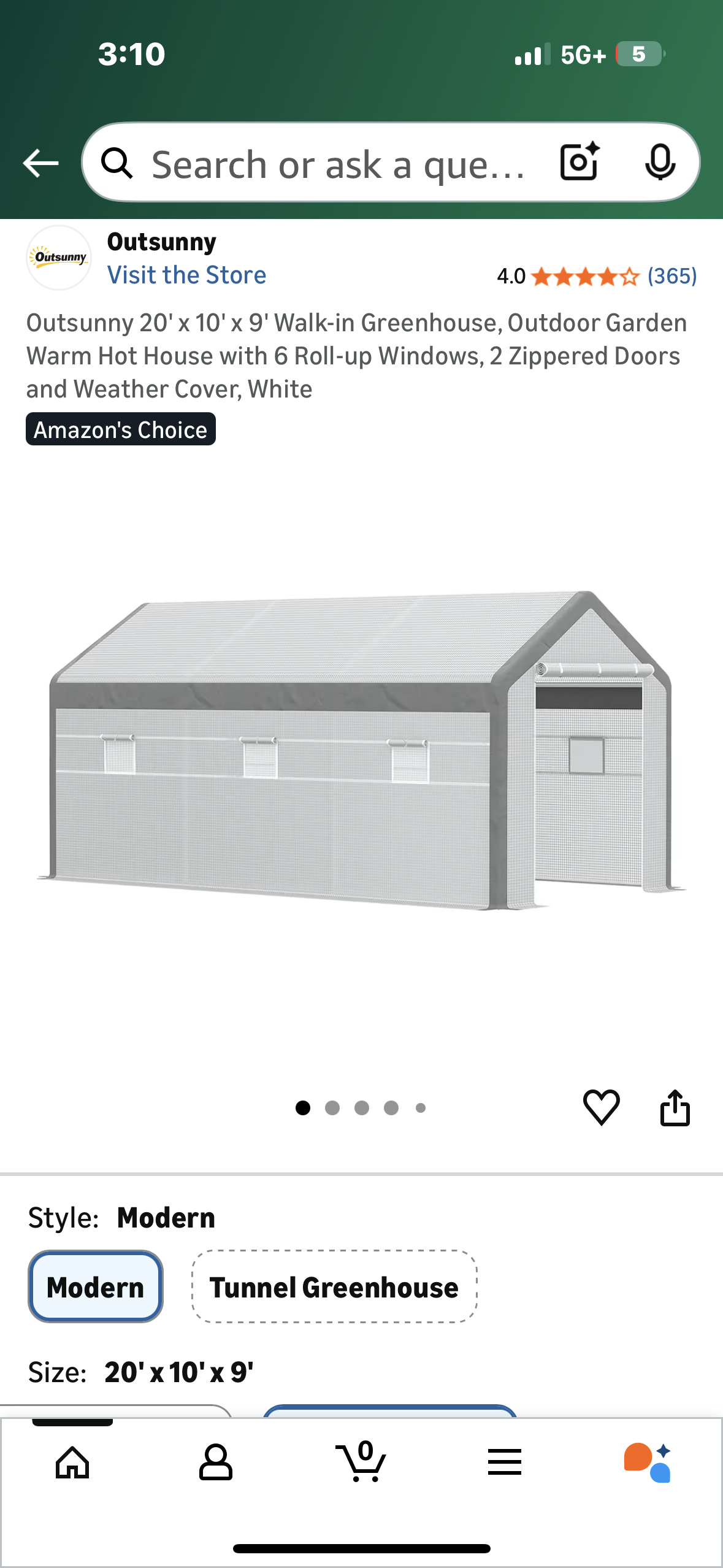 Outsunny 20' x 10' x 9' Walk-in Greenhouse, Outdoor Garden Warm Hot House with 6 Roll-up Windows, 2 Zippered Doors and Weather Cover, White  (G949)