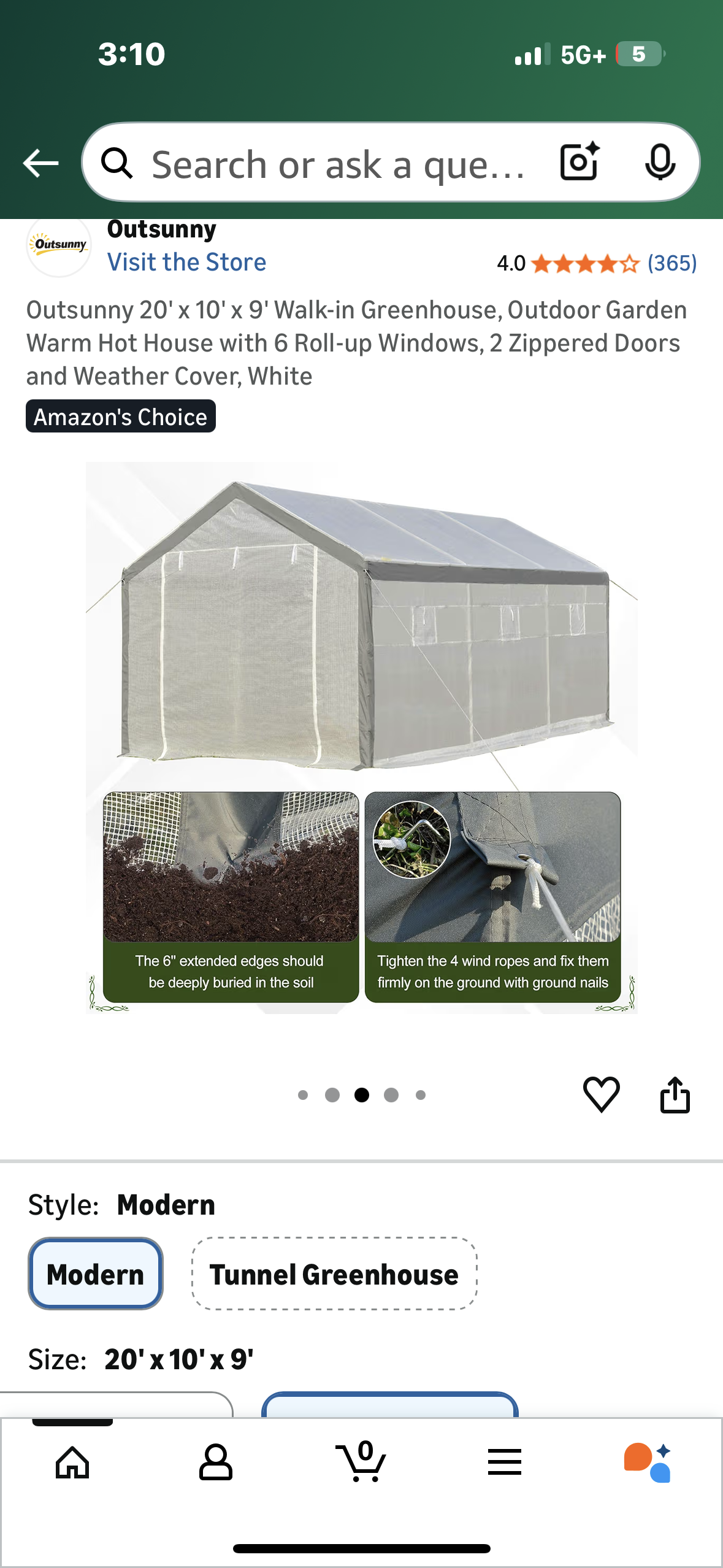 Outsunny 20' x 10' x 9' Walk-in Greenhouse, Outdoor Garden Warm Hot House with 6 Roll-up Windows, 2 Zippered Doors and Weather Cover, White  (G949)