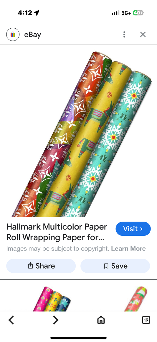 Hallmark Multicolor Paper 3Rolls Wrapping Paper