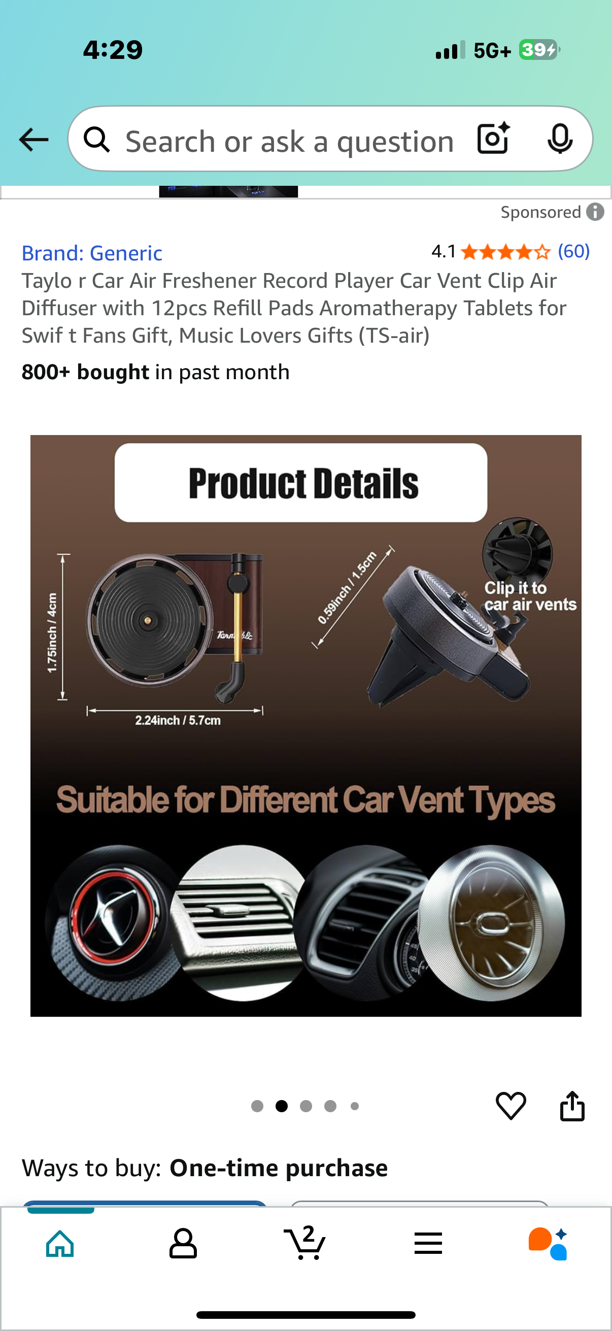 Taylor Car Air Freshener Record Player Car Vent Clip Air Diffuser with 12pcs Refill Pads Aromatherapy Tablets for Swif t Fans Gift, Music Lovers Gifts (TS-air
