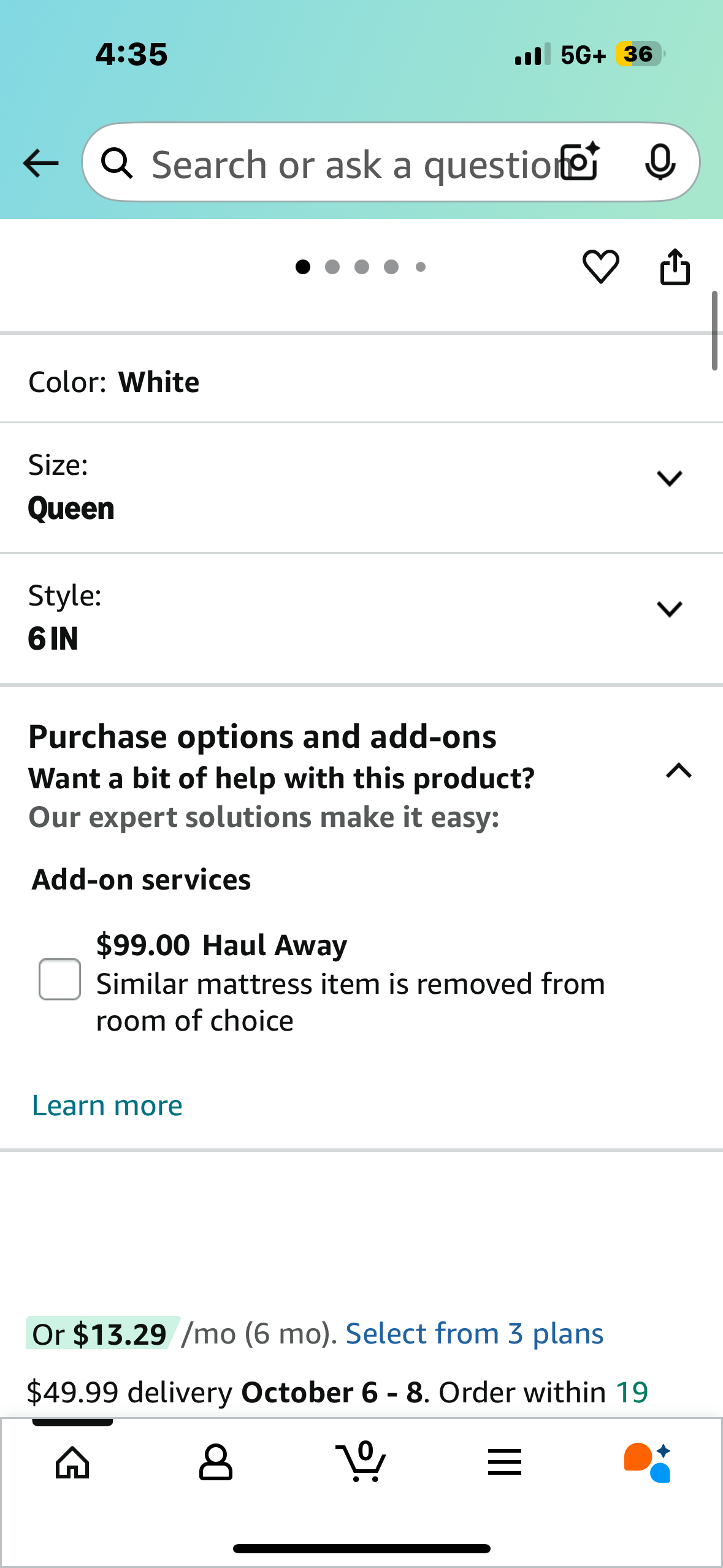Queen Size Memory Foam Mattress (B1079)