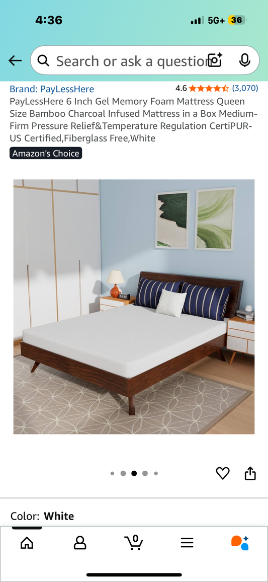 Queen Size Memory Foam Mattress (B1079)