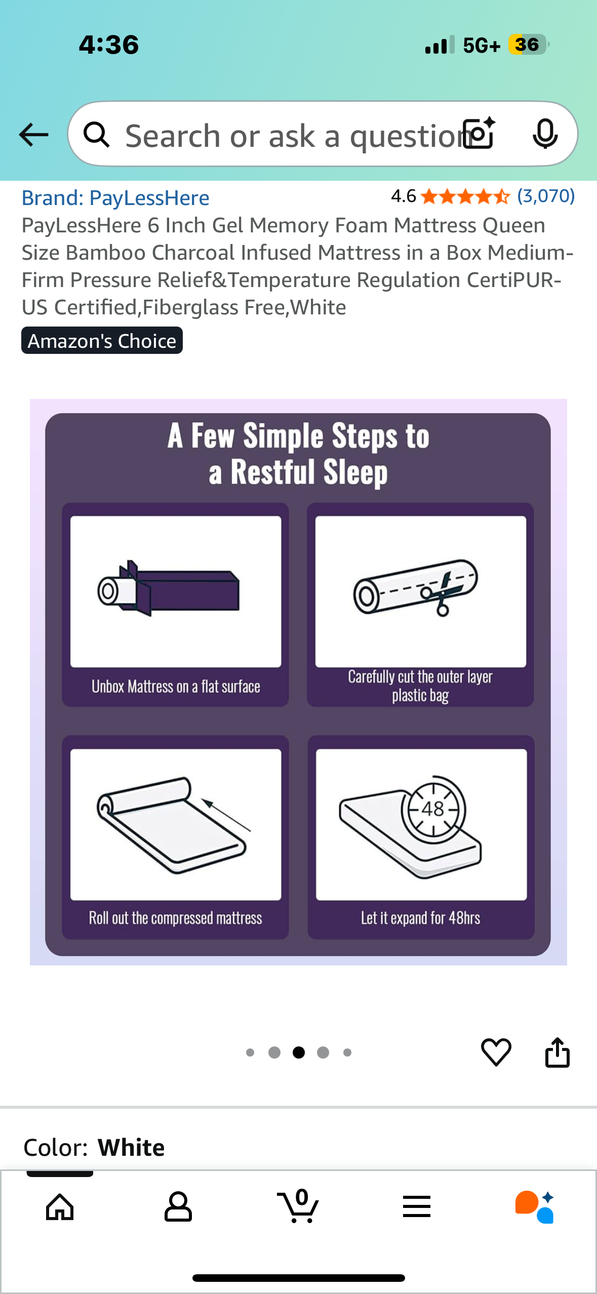 Queen Size Memory Foam Mattress (B1079)