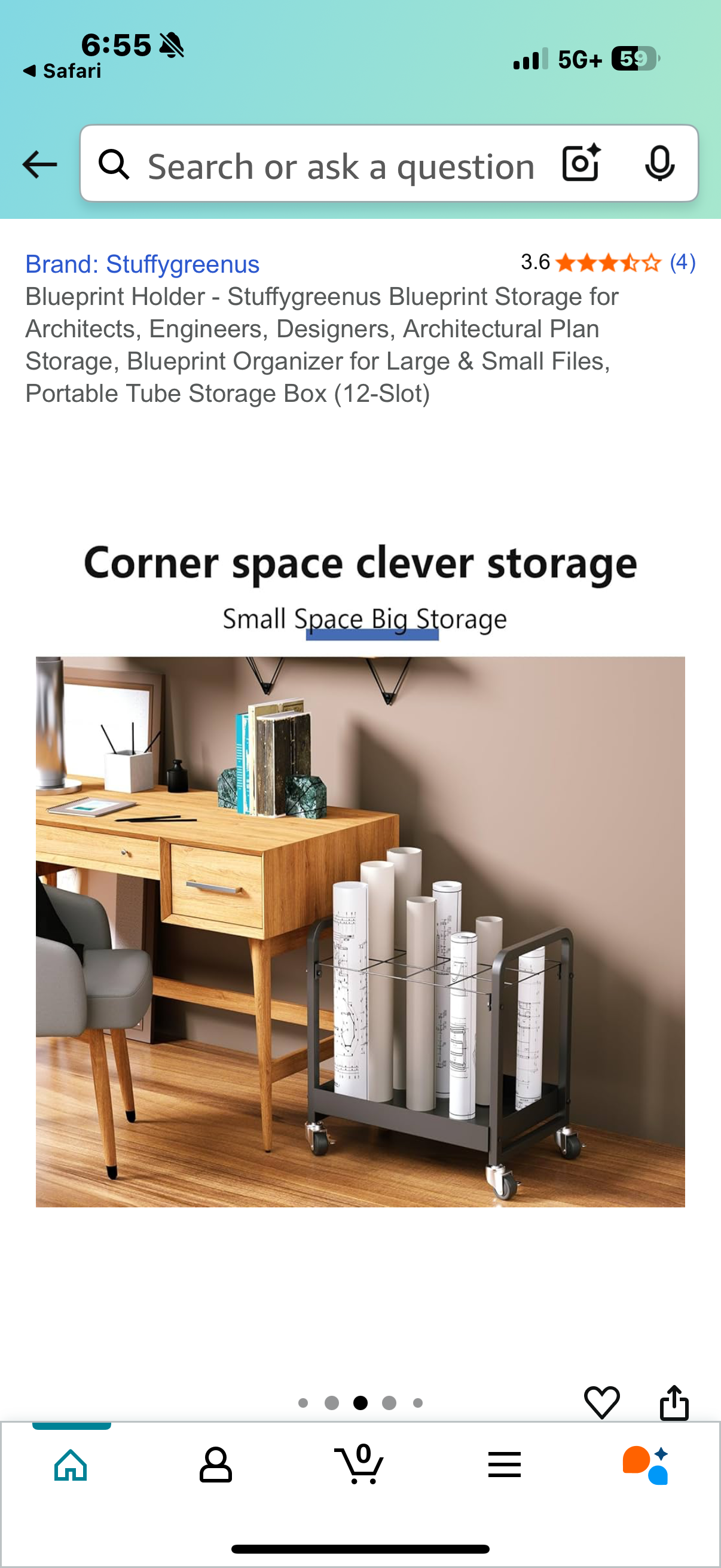 Blueprint Holder - Stuffygreenus Blueprint Storage for Architects, Engineers, Designers, Architectural Plan Storage, Blueprint Organizer for Large & Small Files, Portable Tube Storage Box (12-Slot