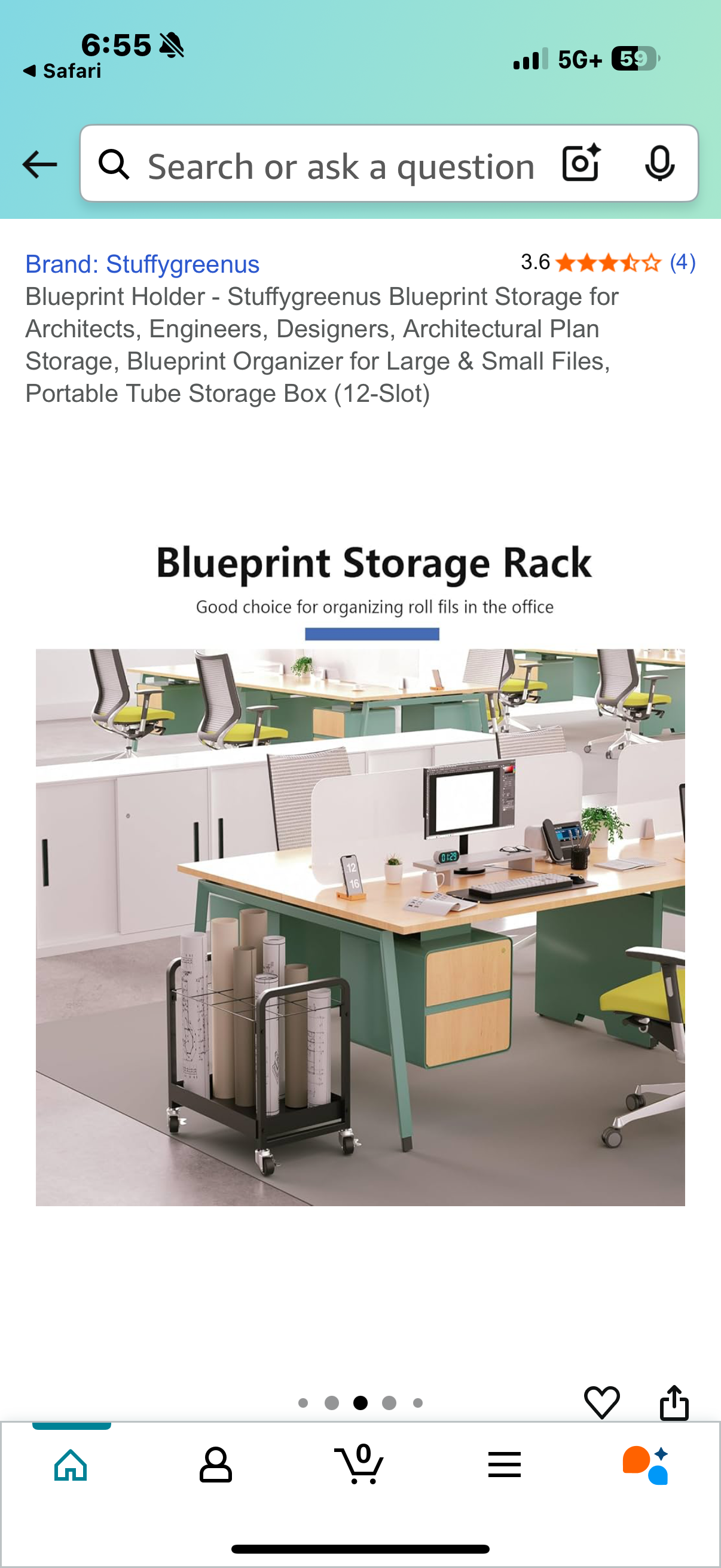 Blueprint Holder - Stuffygreenus Blueprint Storage for Architects, Engineers, Designers, Architectural Plan Storage, Blueprint Organizer for Large & Small Files, Portable Tube Storage Box (12-Slot