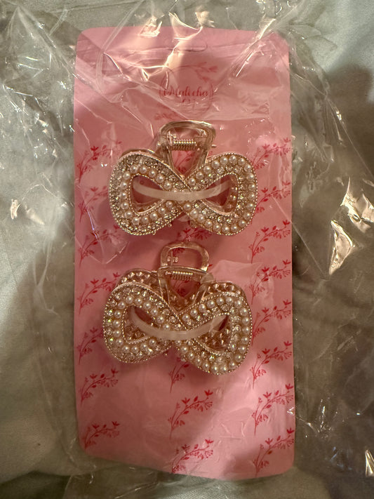 Gold Hair Clips Fancy Rhinestone Claw Clips Metal Hair Claw Sparkly Hair Accessories for Women (Pack of 2