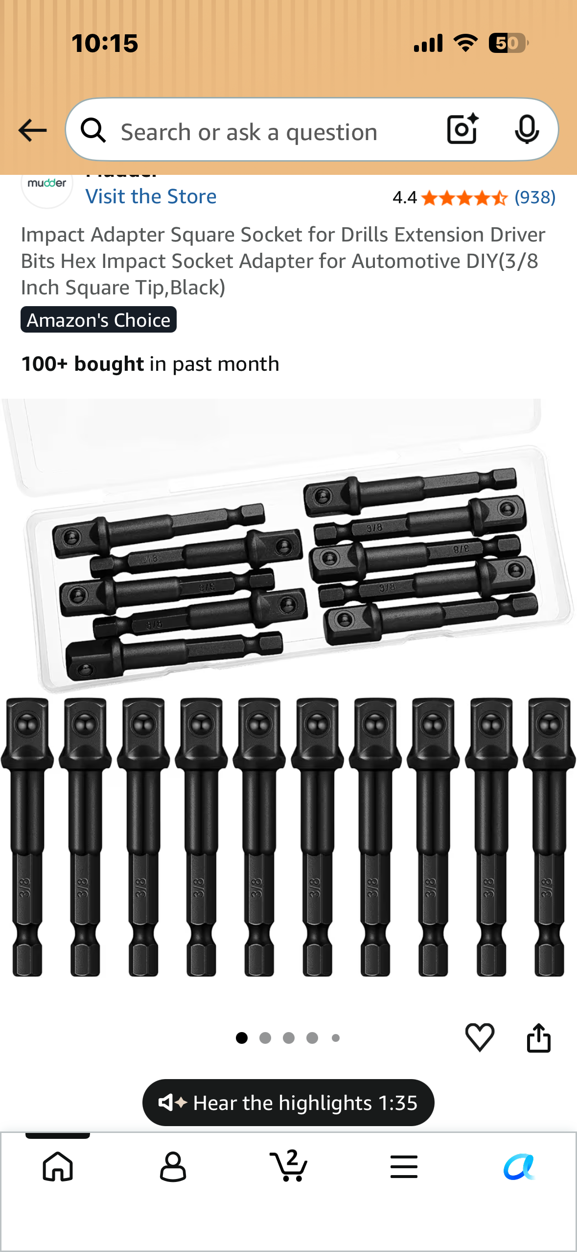 Impact Adapter Square Sockets for Drills, Extension Driver Bits Hex Impact Socket Adapter for (3/8 Inch Square Tip,Black)