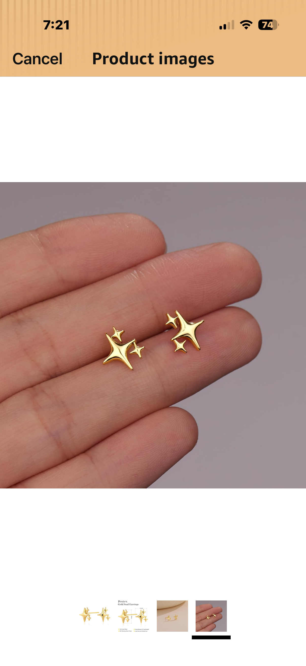 Shining Star Gold Silver Plated Gold Star Trendy Stud Earrings for Women - Hypoallergenic Small Post Pierced Studs Earrings Stylish Jewelry Gifts, Unique Design, Perfect Choice Jewelry Gift