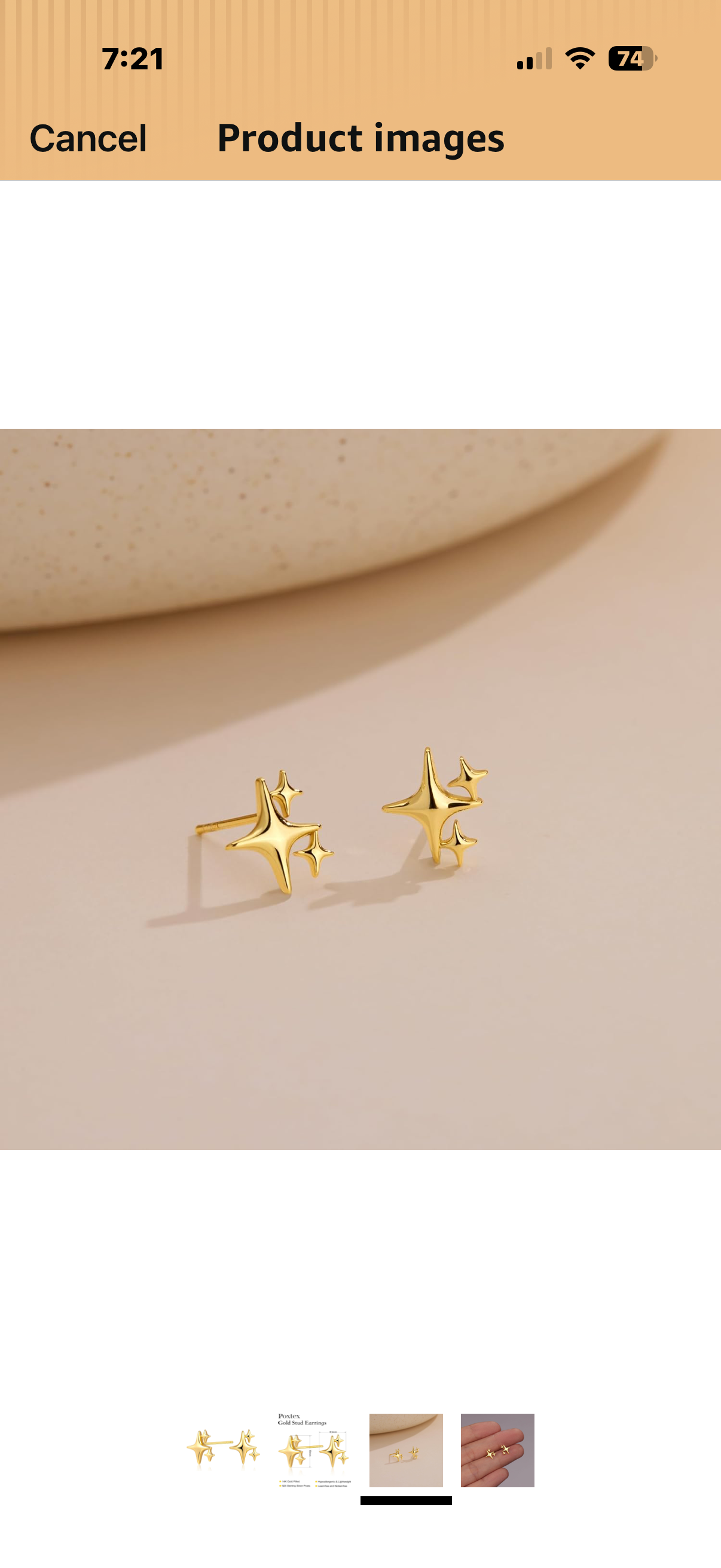 Shining Star Gold Silver Plated Gold Star Trendy Stud Earrings for Women - Hypoallergenic Small Post Pierced Studs Earrings Stylish Jewelry Gifts, Unique Design, Perfect Choice Jewelry Gift