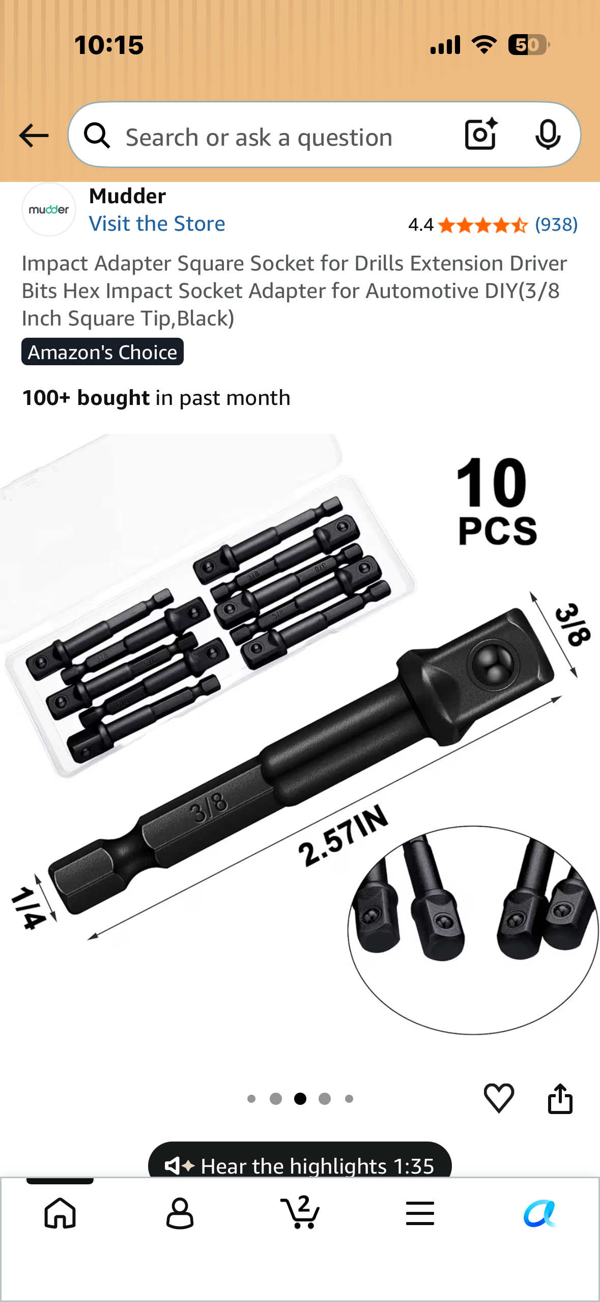 Impact Adapter Square Sockets for Drills, Extension Driver Bits Hex Impact Socket Adapter for (3/8 Inch Square Tip,Black)