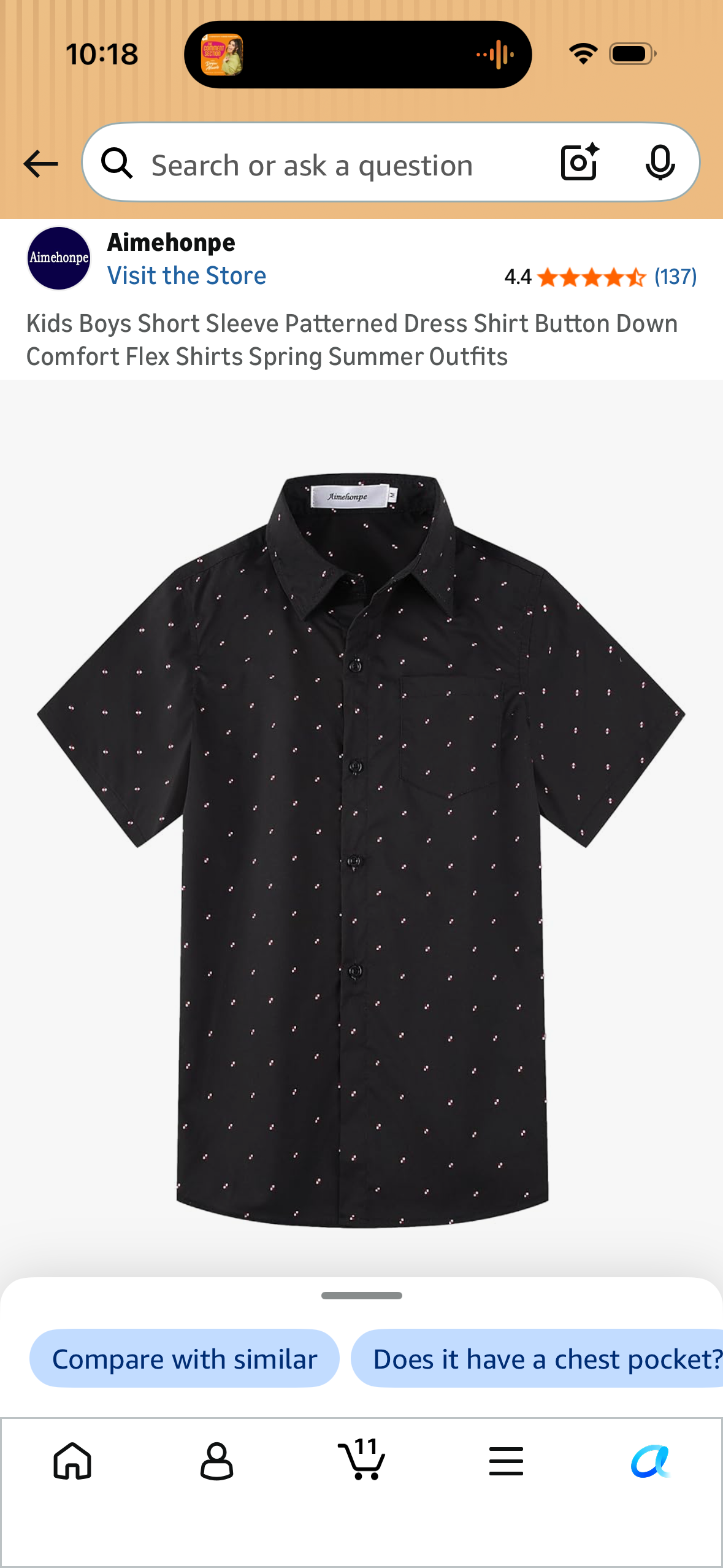 Kids Boys Short Sleeve Patterned Dress Shirt Button Down Comfort Flex Shirts Spring Summer Outfits (Size Medium/9-10 Years)