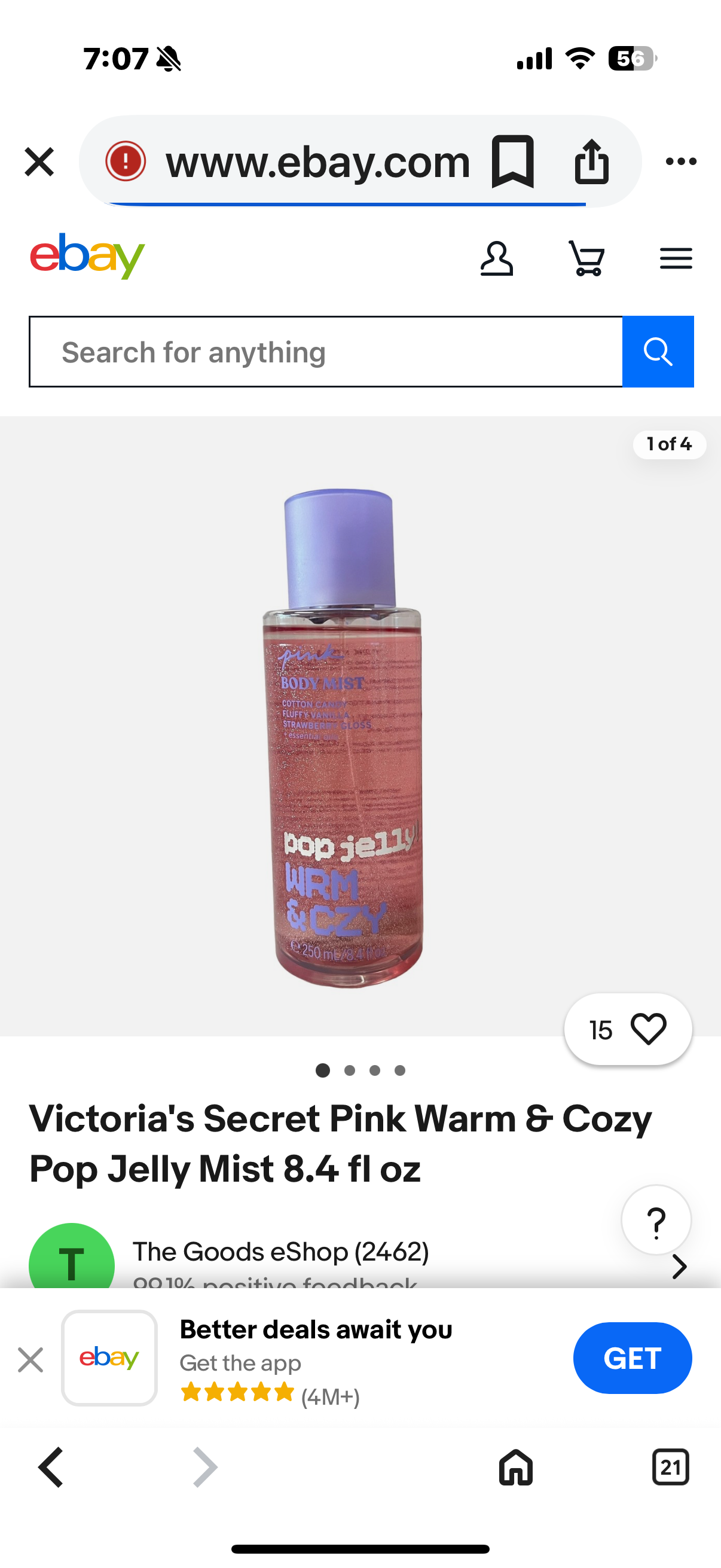 Victoria's Secret Pink Warm & Cozy Pop Jelly Mist