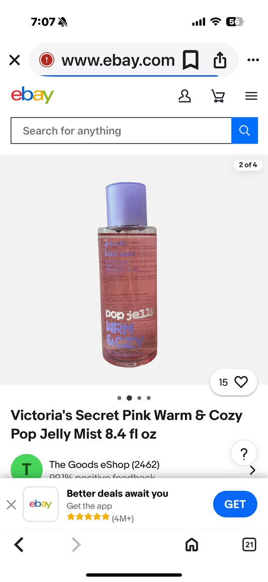 Victoria's Secret Pink Warm & Cozy Pop Jelly Mist