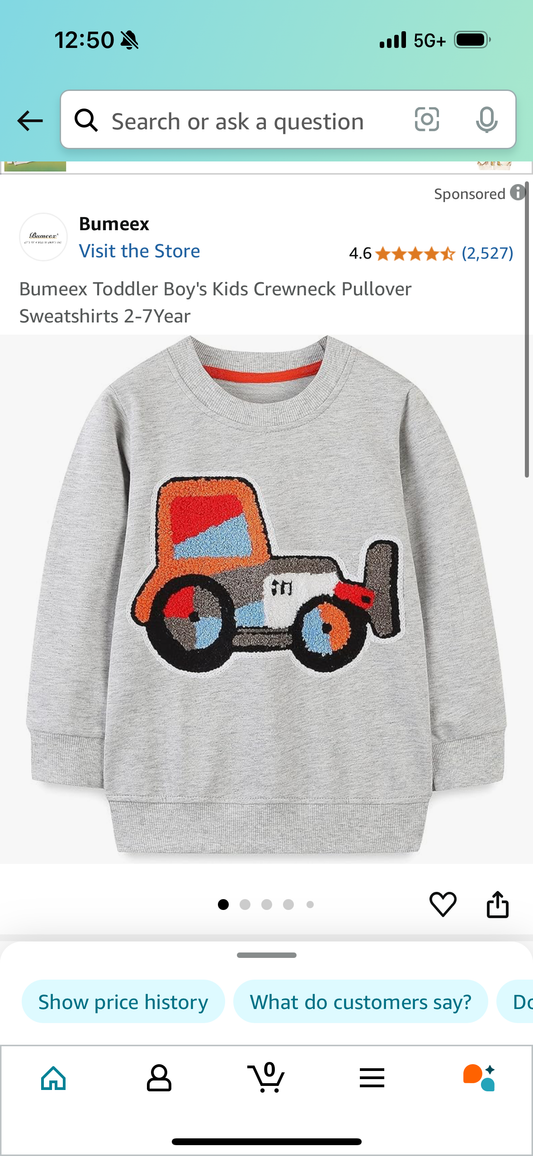 Sweatshirt Grey Truck 6years