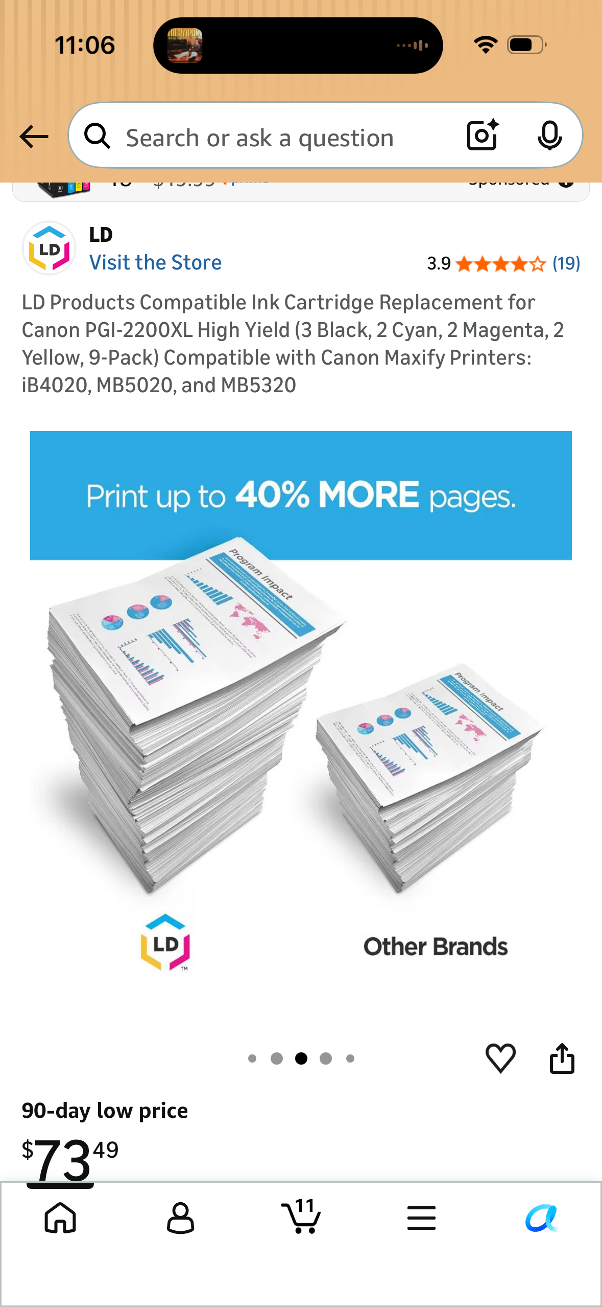 LD Products Compatible Ink Cartridge Replacement for Canon PGI-2200XL High Yield (3 Black, 2 Cyan, 2 Magenta, 2 Yellow, 9-Pack) Compatible with Canon Maxify Printers: iB4020, MB5020, and MB5320