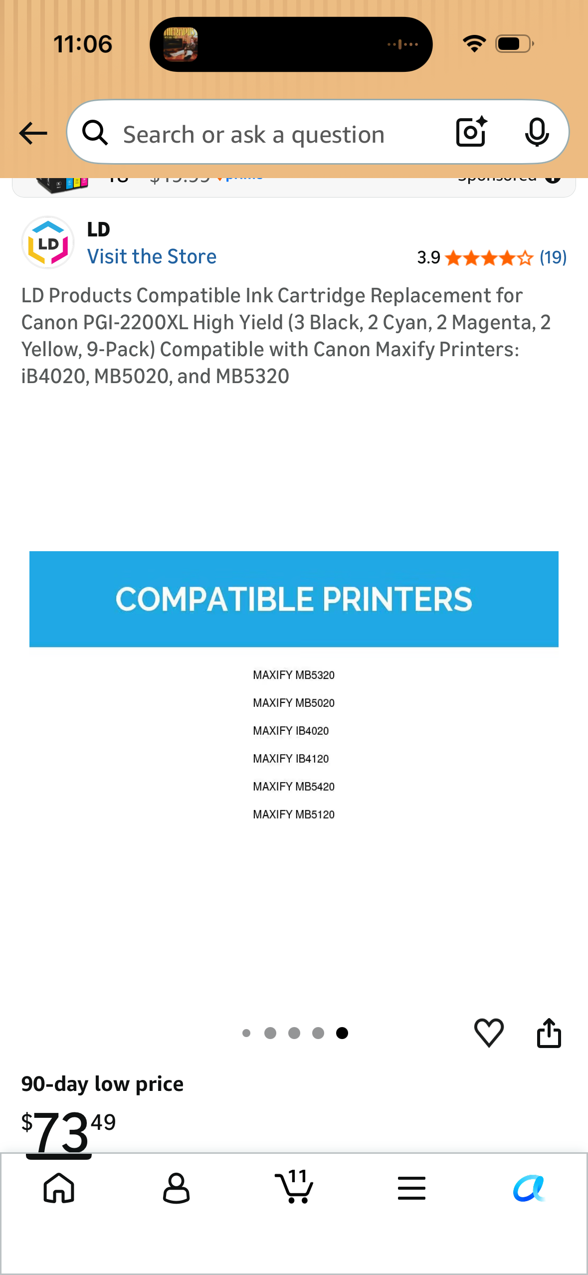LD Products Compatible Ink Cartridge Replacement for Canon PGI-2200XL High Yield (3 Black, 2 Cyan, 2 Magenta, 2 Yellow, 9-Pack) Compatible with Canon Maxify Printers: iB4020, MB5020, and MB5320