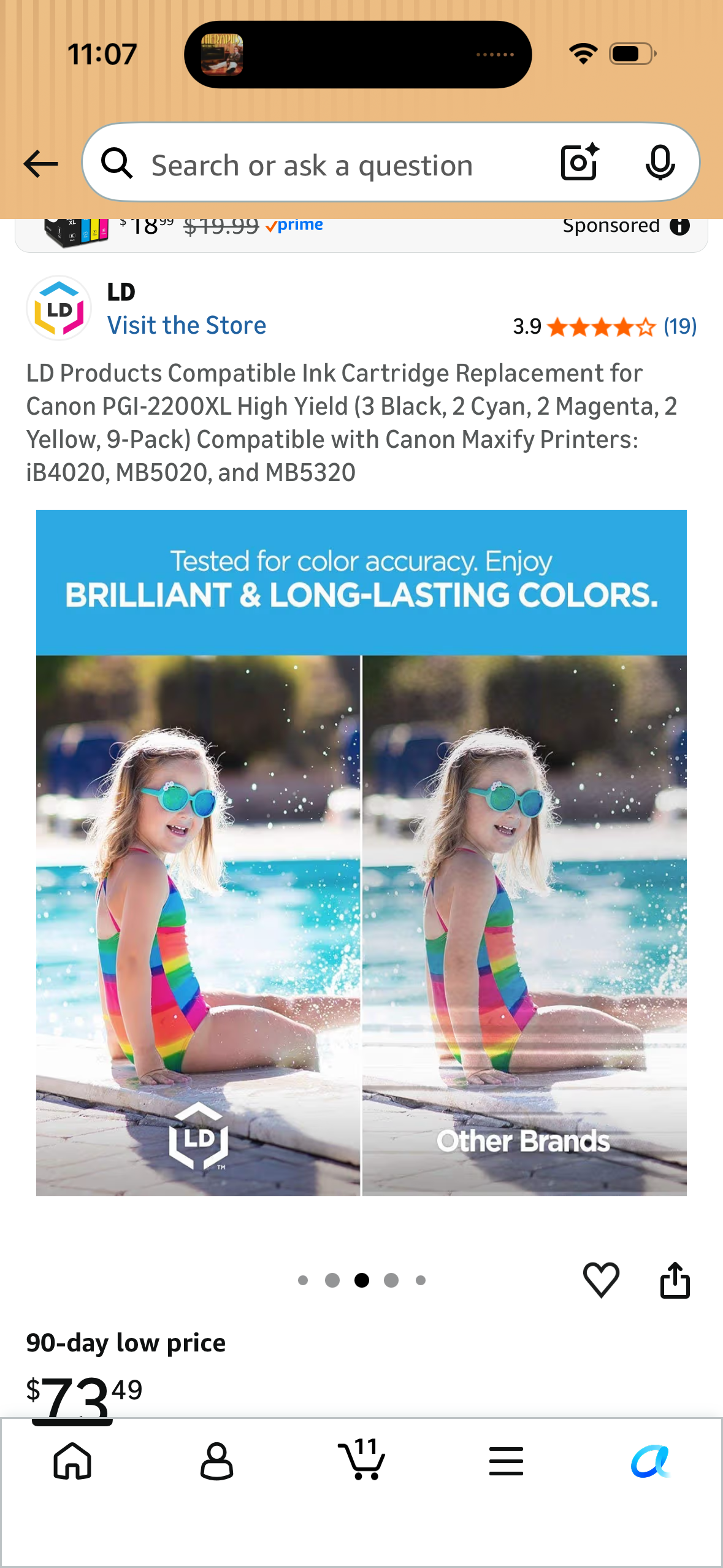 LD Products Compatible Ink Cartridge Replacement for Canon PGI-2200XL High Yield (3 Black, 2 Cyan, 2 Magenta, 2 Yellow, 9-Pack) Compatible with Canon Maxify Printers: iB4020, MB5020, and MB5320