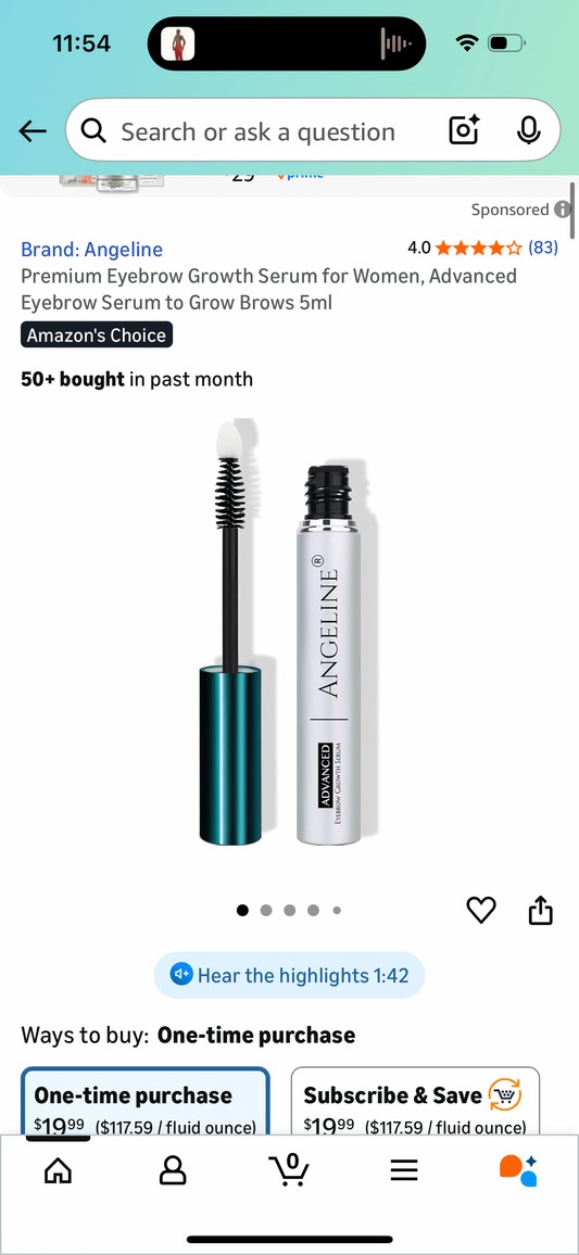 Premium Eyebrow Growth Serum for Women, Advanced Eyebrow Serum to Grow Brows 5ml