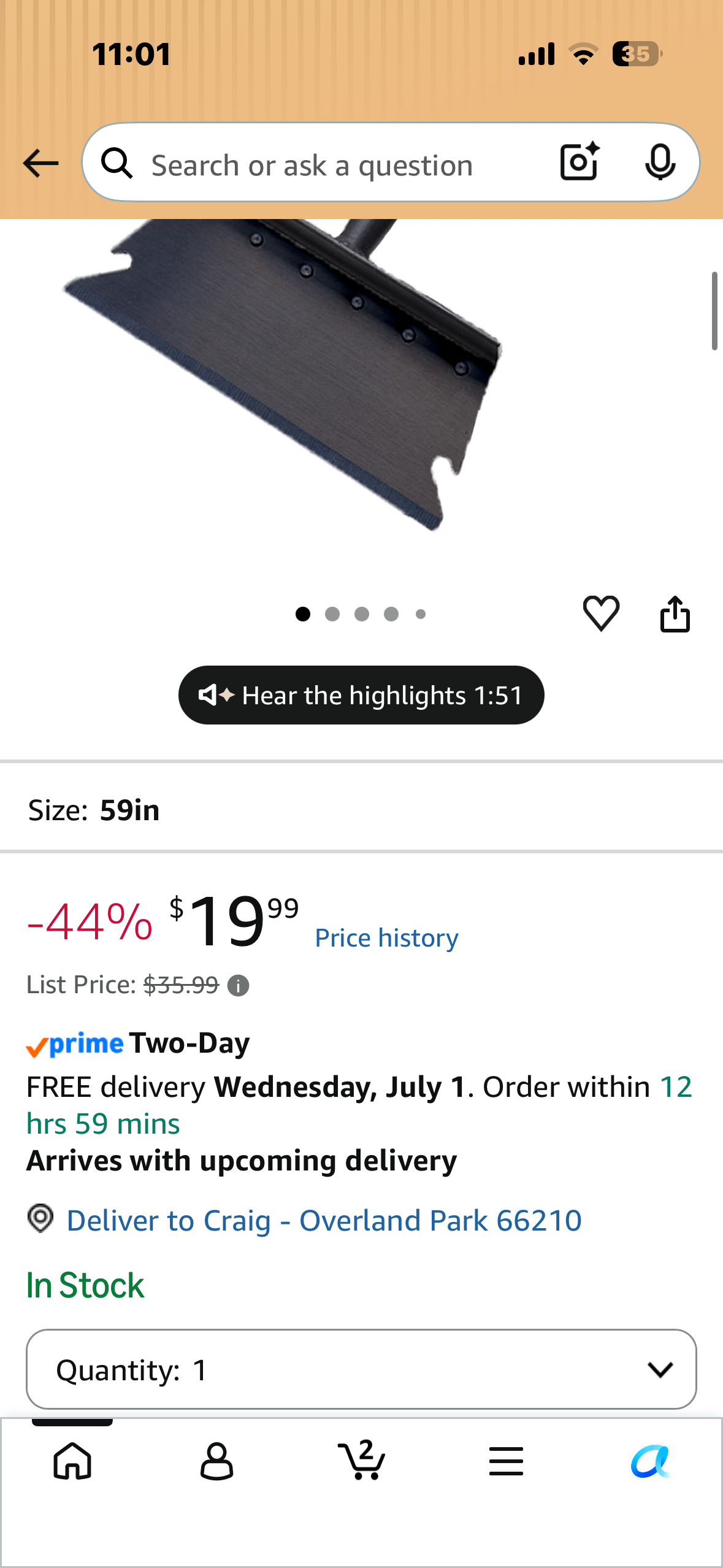Garden Cleaning Shovel, 59” with Adjustable Handle, Multifunctional Cleaning Shovel, Garden Tool, Floor Scraper  Outdoor Spade for Scraping, Weeding, Lawn Edging