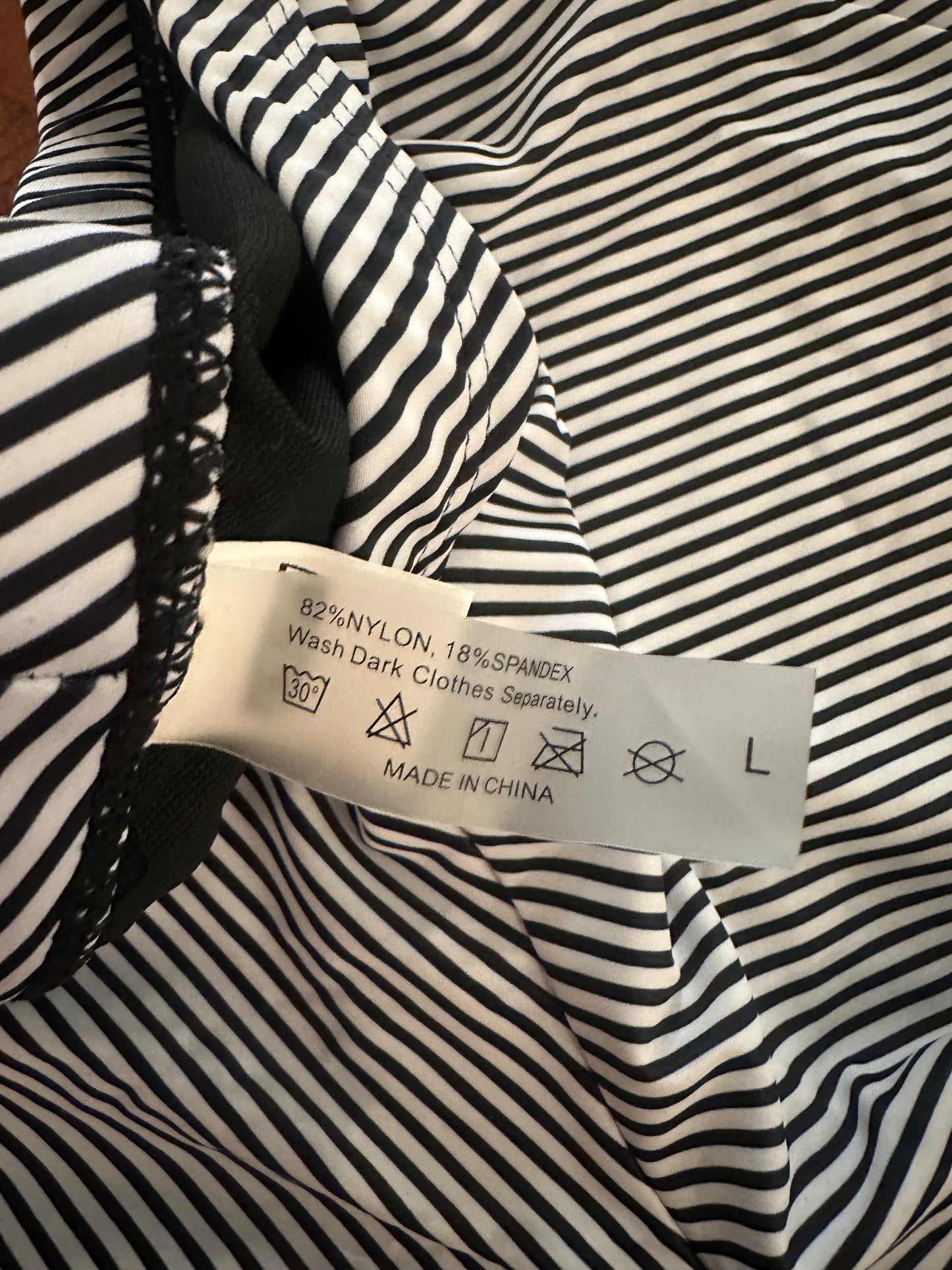 Women’s Striped Mini Shorts (Size Large)