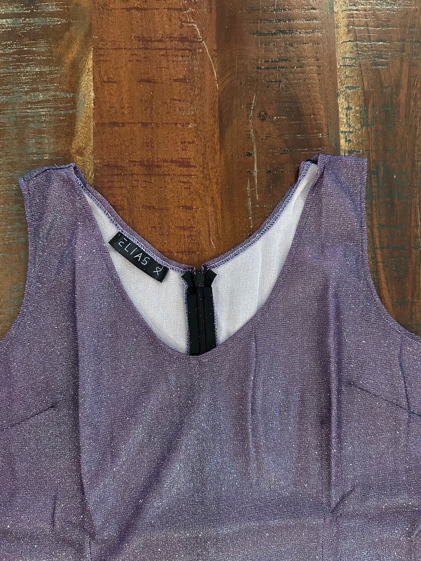Women's Metallic Crinkle Dress (Size XL)