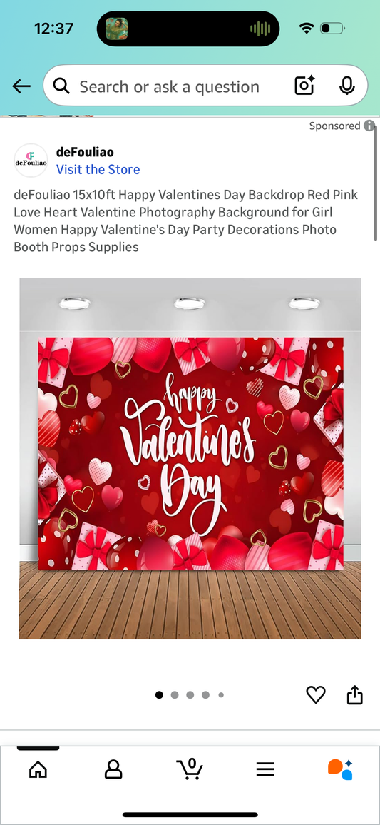 deFouliao 10x8ft Happy Valentines Day Backdrop Red Pink Love Heart Valentine Photography Background for Girl Women Happy Valentine's Day Party Decorations Photo Booth Props Supplies