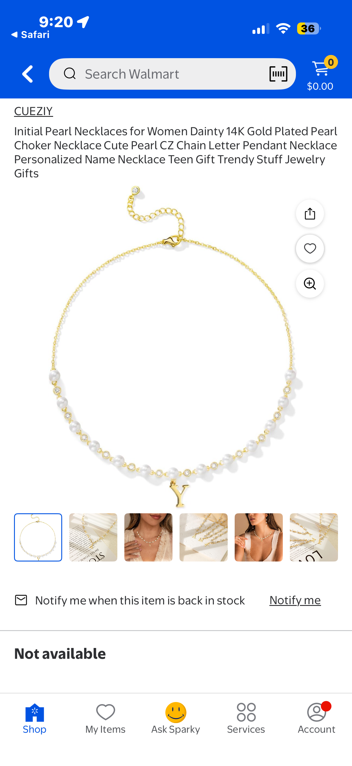 Initial Pearl Necklaces Letter “M” for Women Dainty 14K Gold Plated Pearl Choker Necklace Cute Pearl CZ Chain Letter