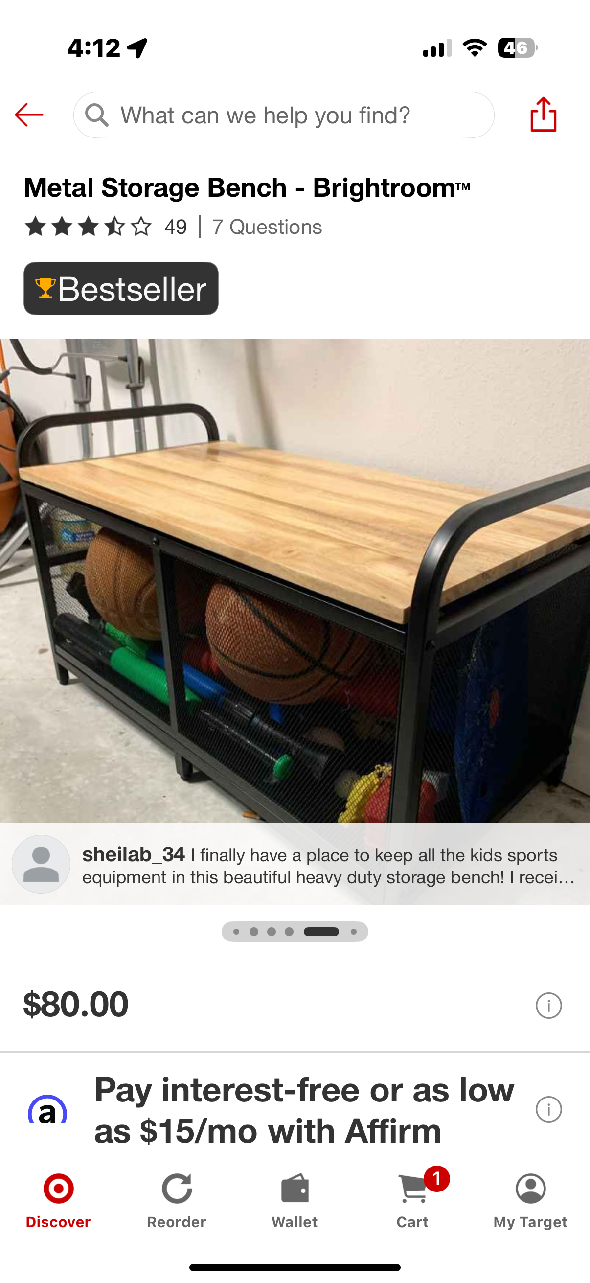 Metal Storage Bench - Brightroom™