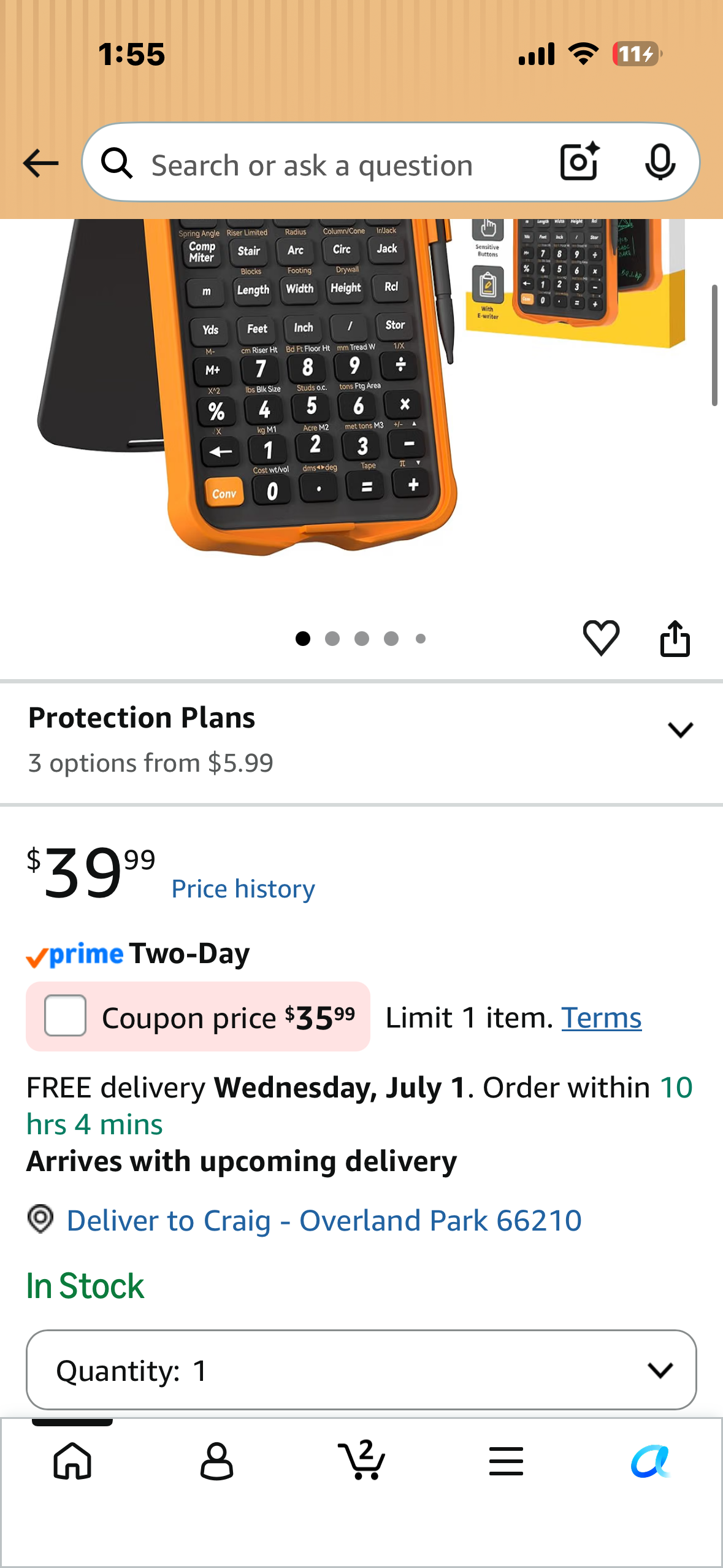 ROATEE Construction Calculator with Notepad, for Contractors, Home Projects, Industrial & Scientific Construction, Engineering Pocket Calculator
