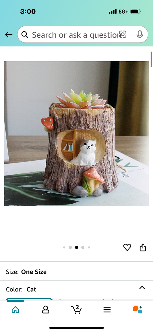 Segreto Creative Retro Tree Stump Hanging Flowerpot Plants Flower Pots Vase Succulent Pot,Home and Office Décor