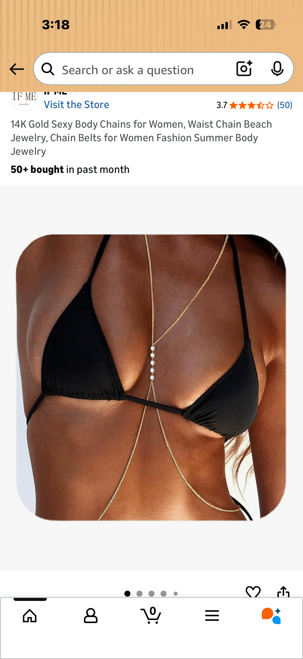 14K Gold Sexy Body Chains for Women, Waist Chain Beach Jewelry, Chain Belts for Women Fashion Summer Body Jewelry